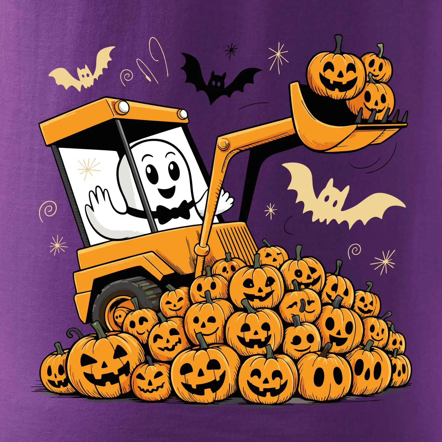 Halloweenský bagr
