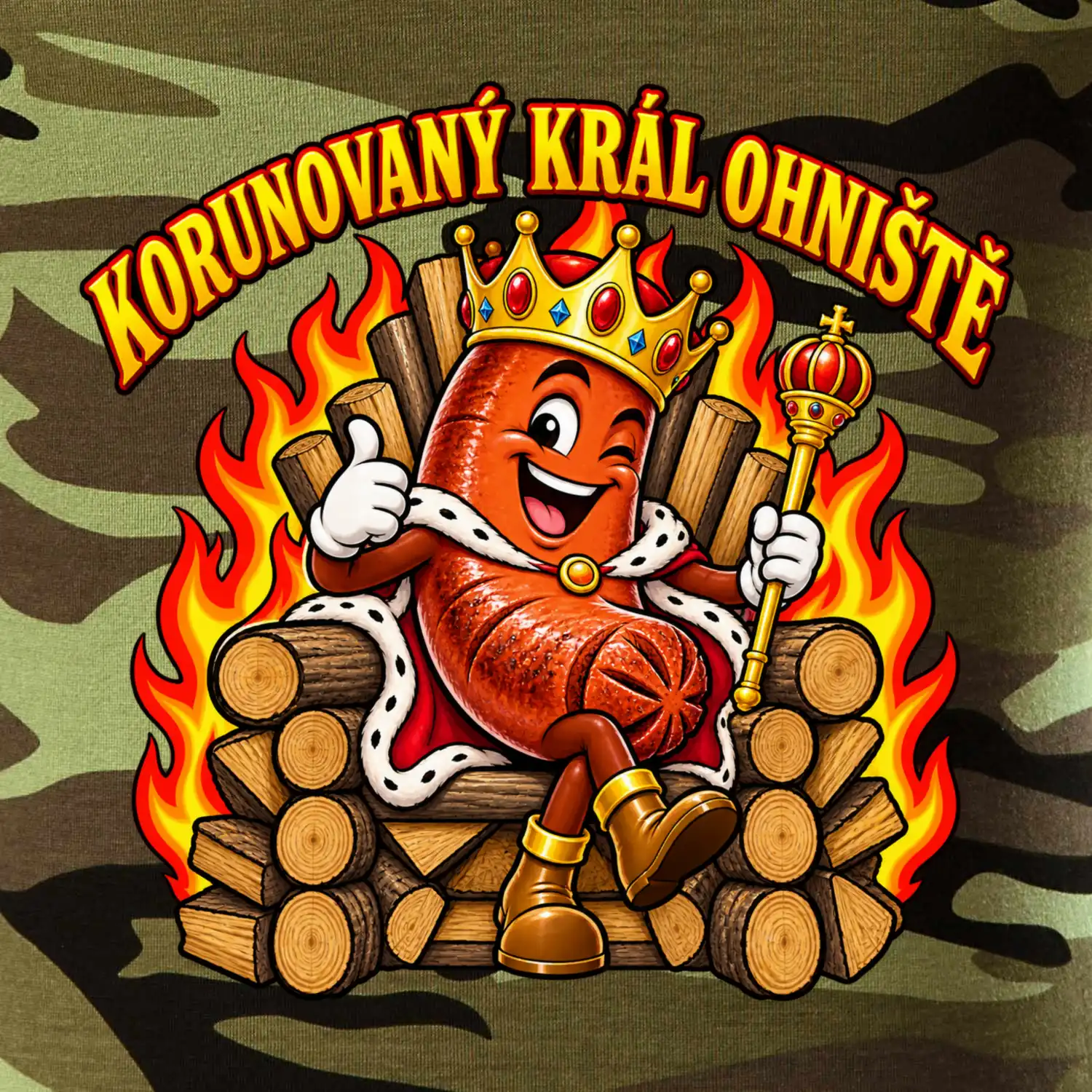 Korunovaný král ohniště