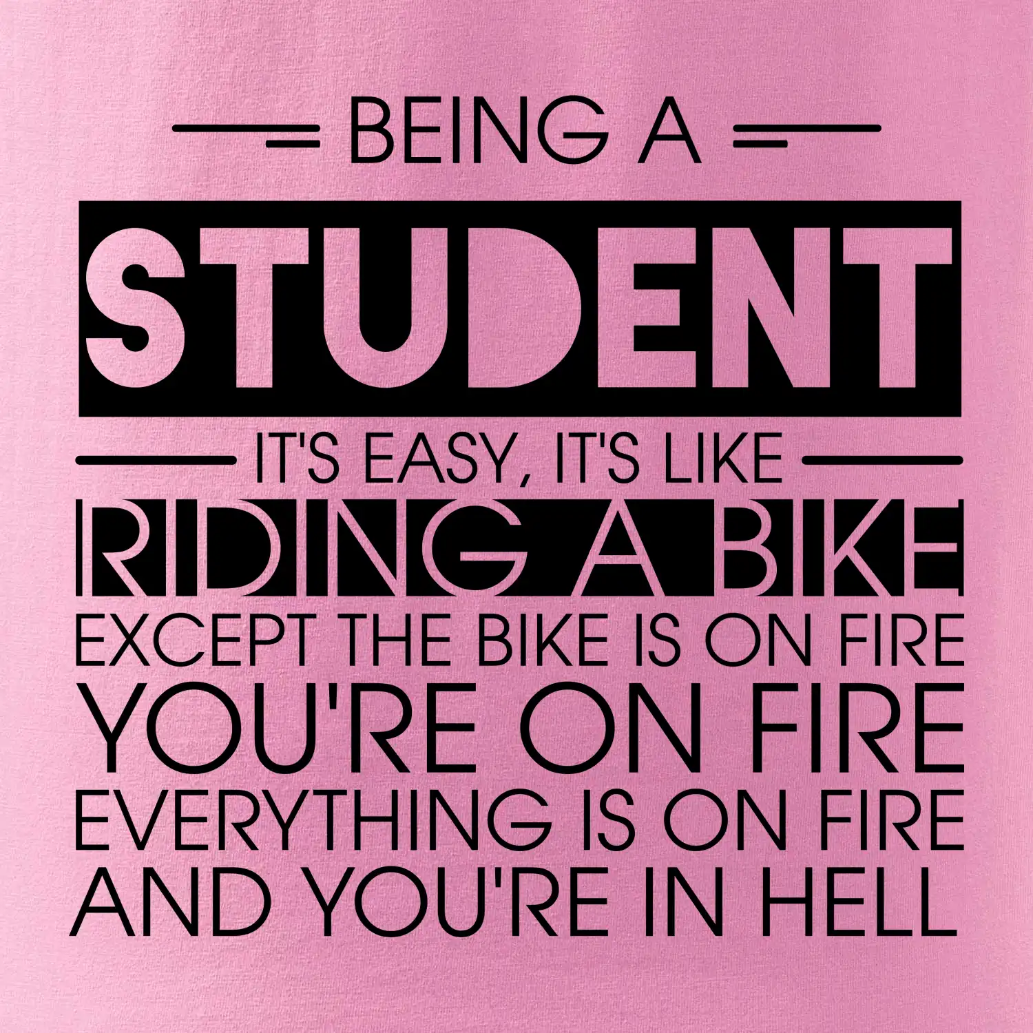 Being a student - bike