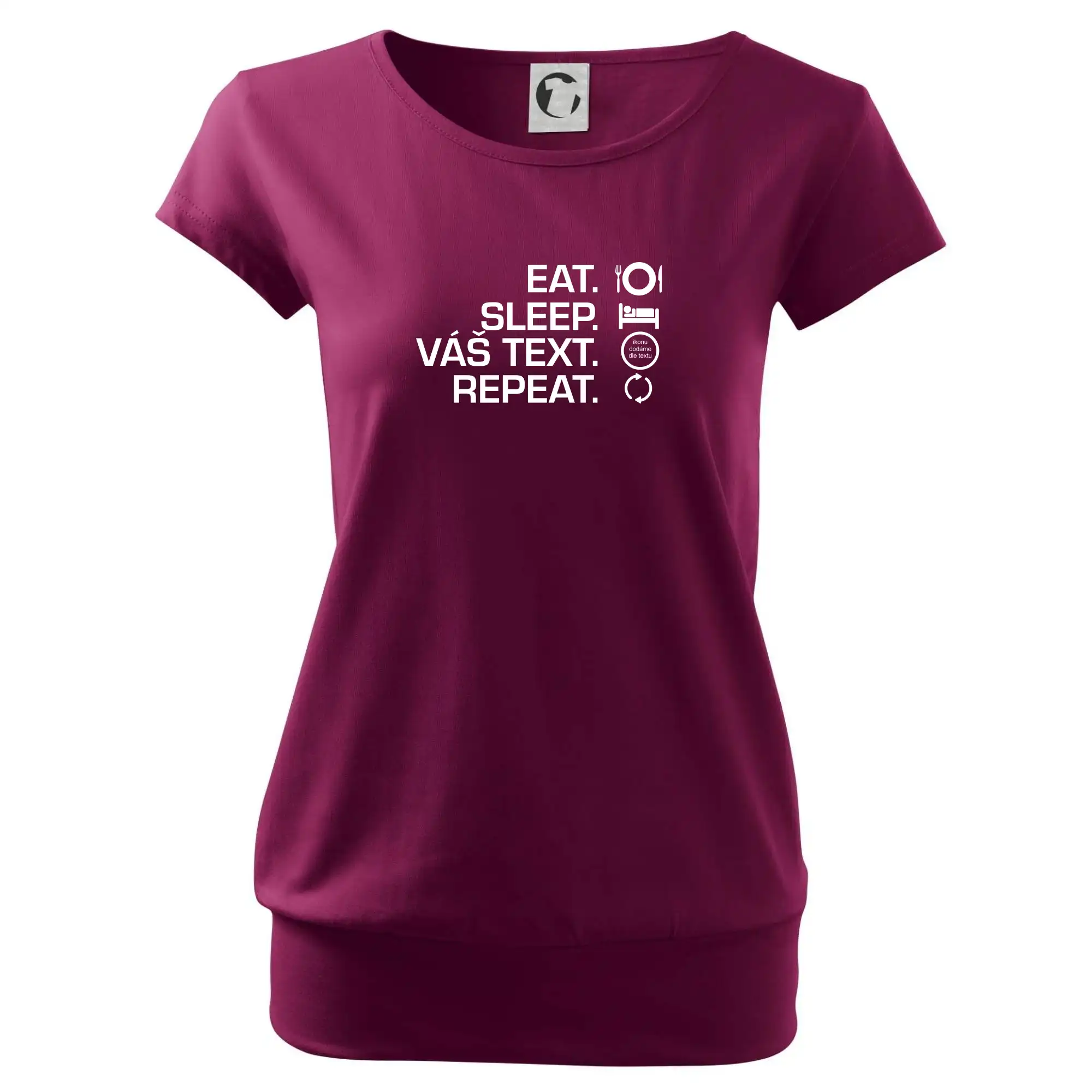 Eat sleep repeat vlastní text