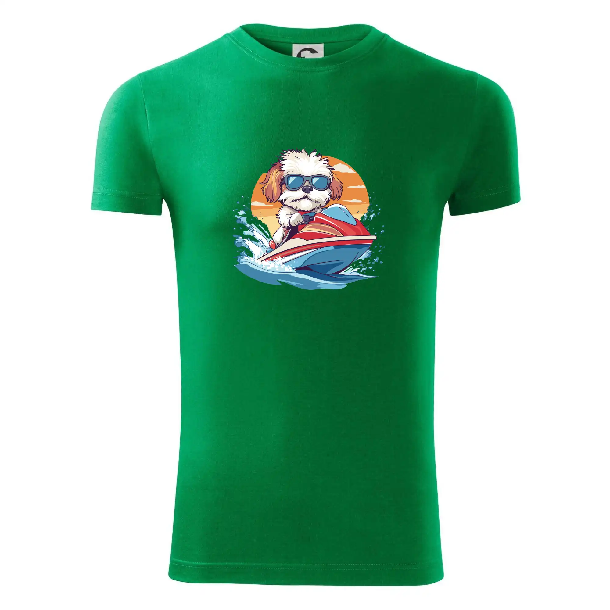 Bišonek na vodním skútru