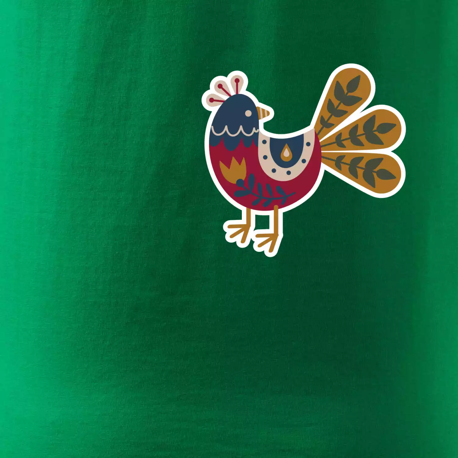 Folklor na prsu slepice