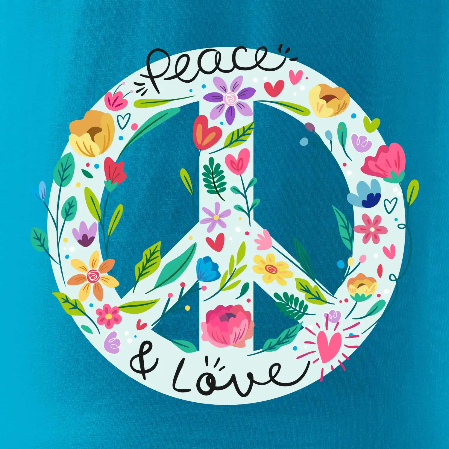 Peace and love symbol