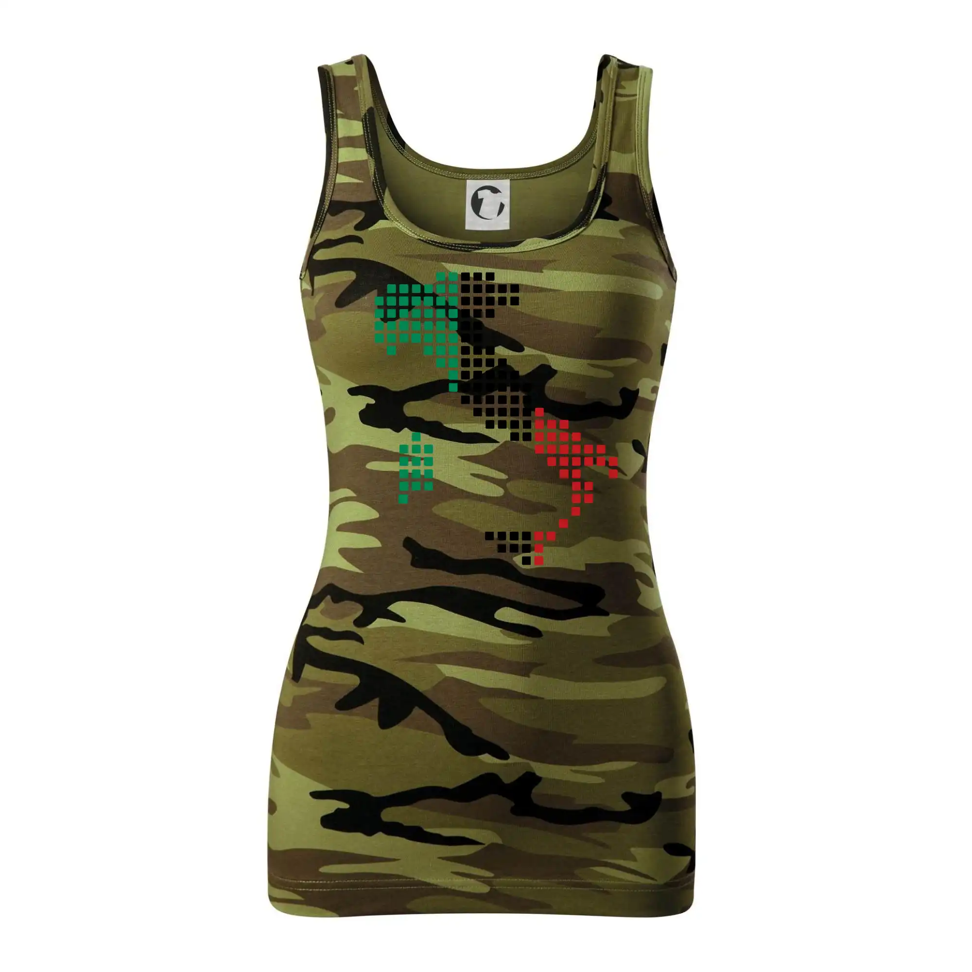 Itálie obrys vlajka