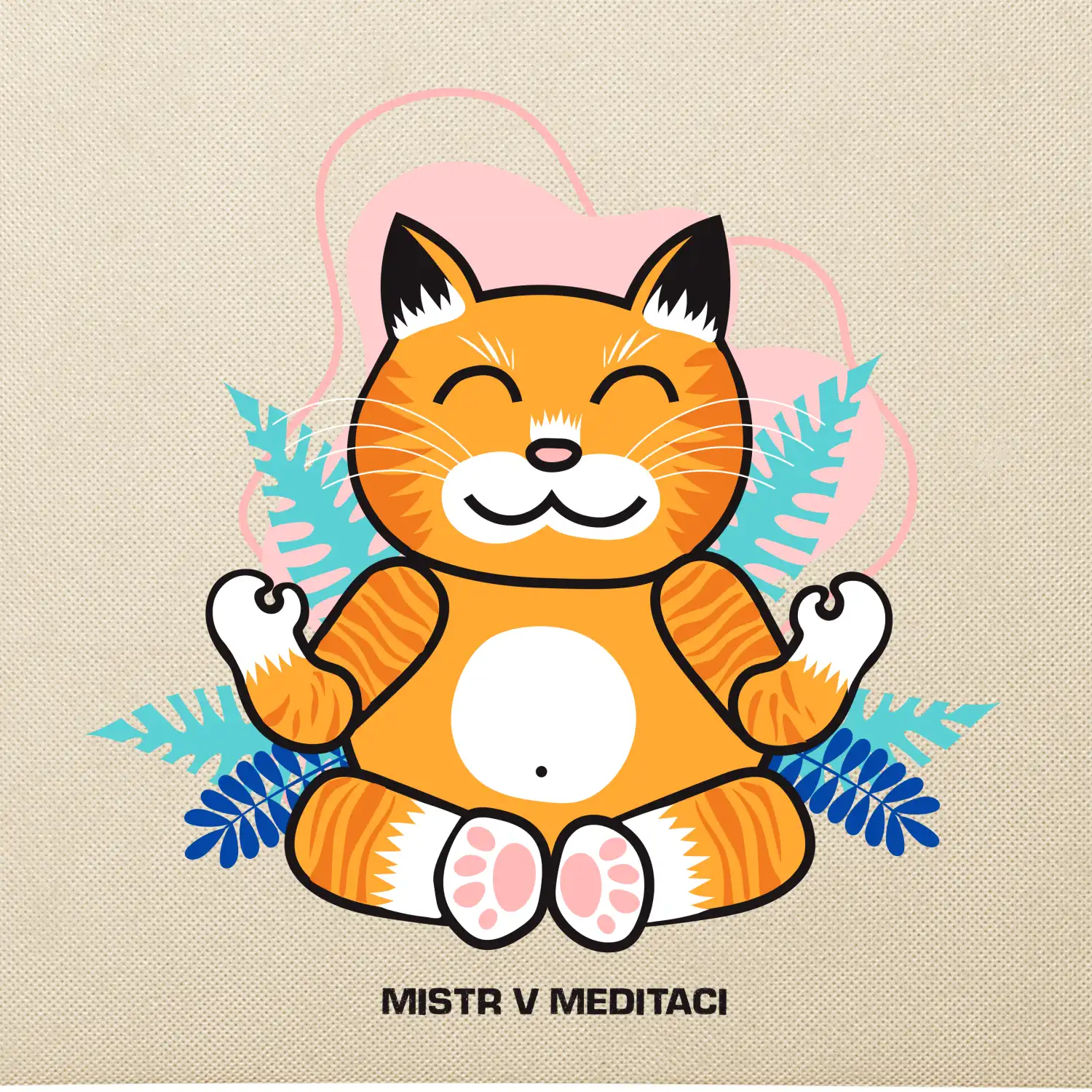Kočka - mistr v meditaci (Pecka design)