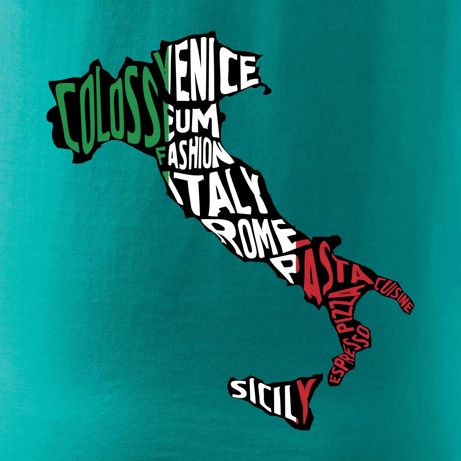 Mapy - názvy měst - Italie