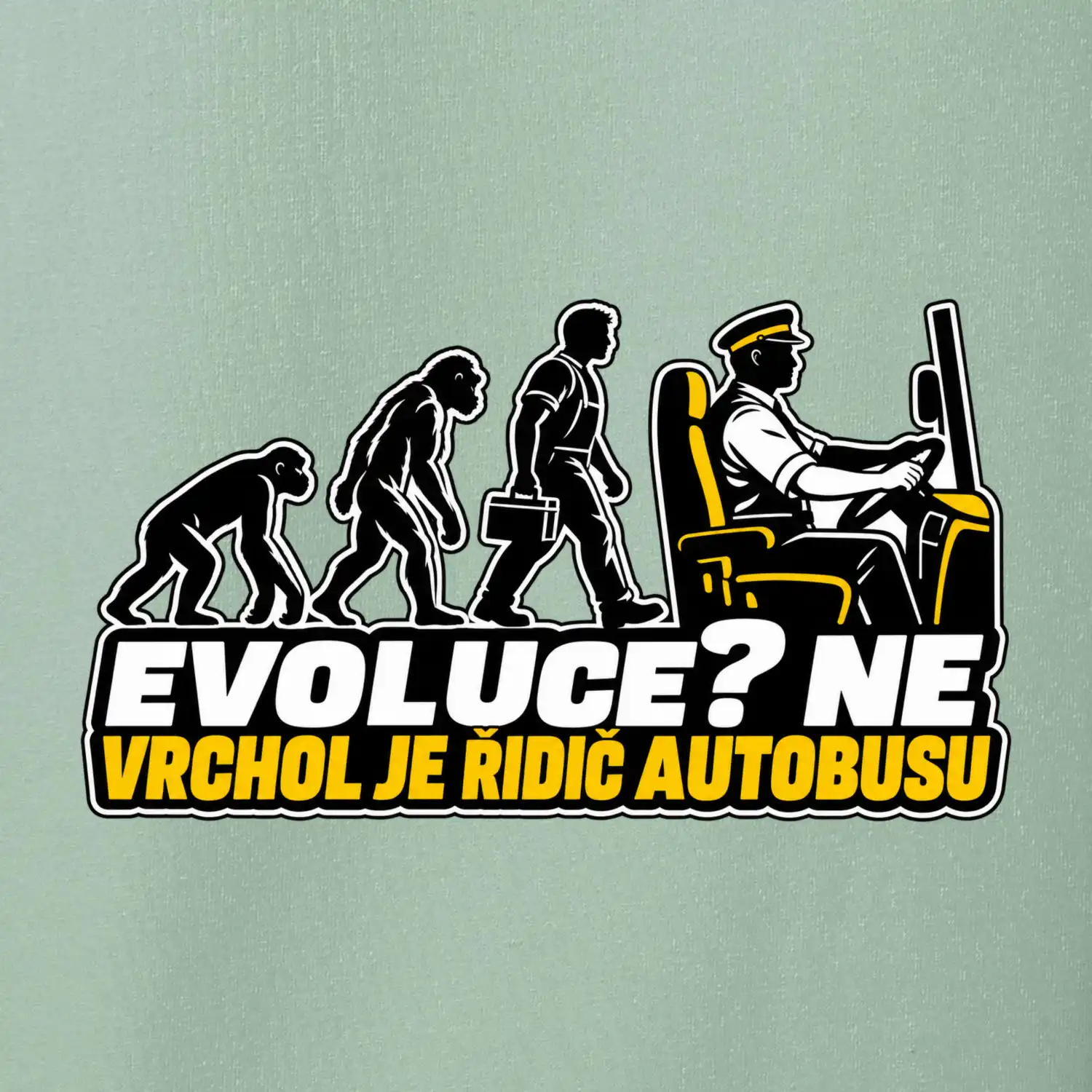 Evoluce vrchol je řidič autobusu