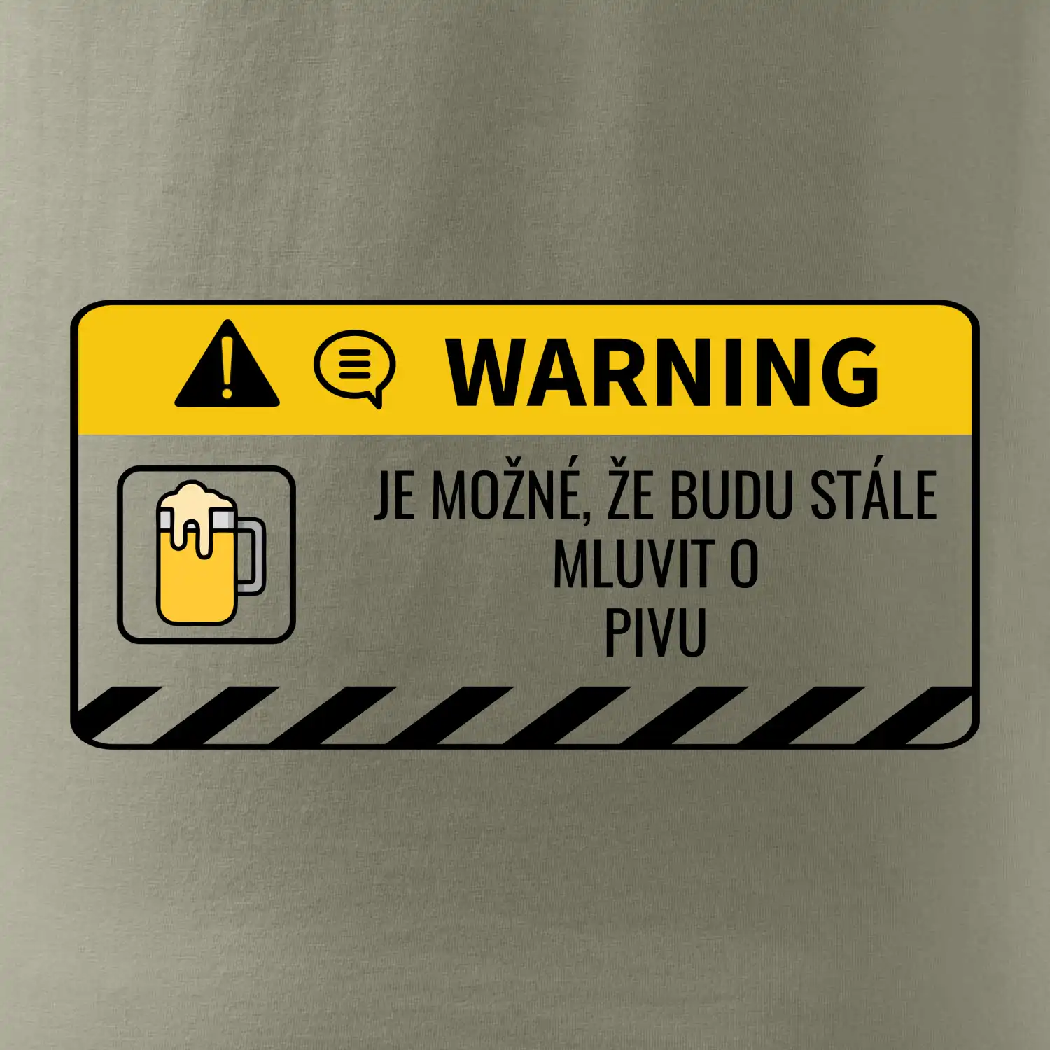 Warning mluvení - pivo