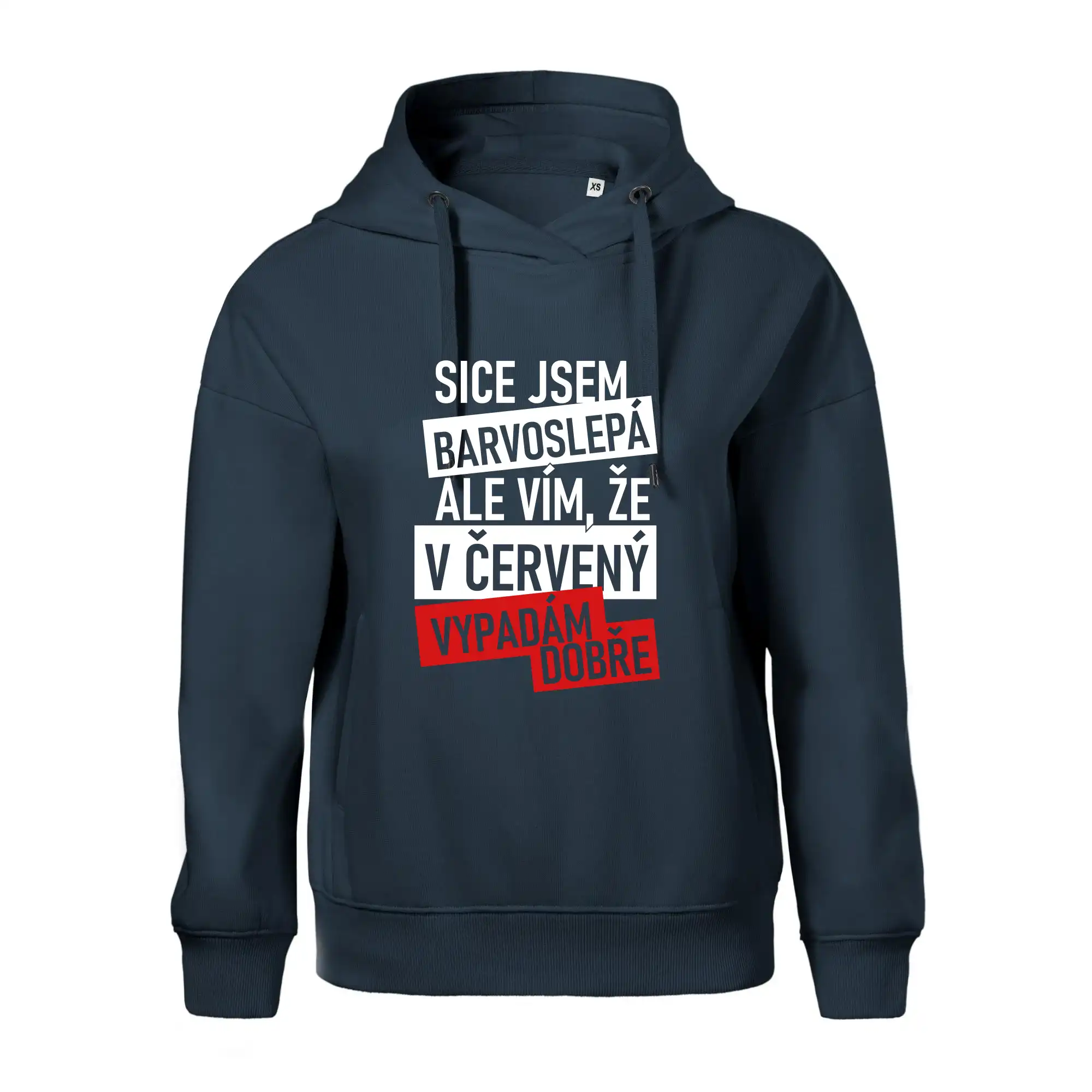Sice jsem barvoslepá, ale vím, že v červené vypadám dobře