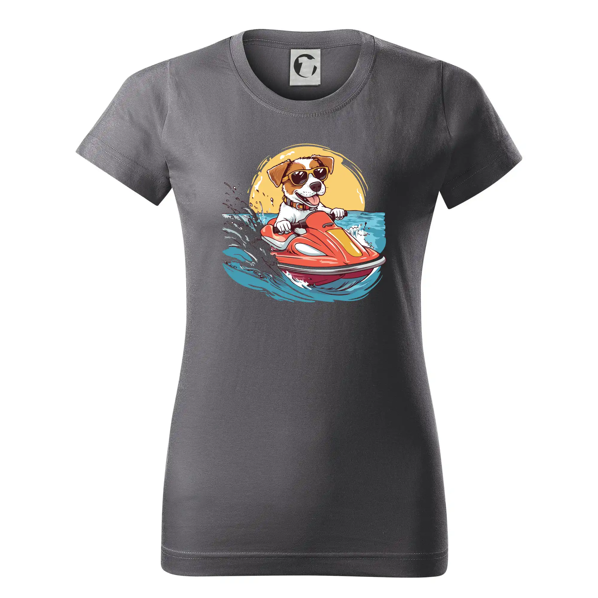 Jack russell teriér na vodním skútru