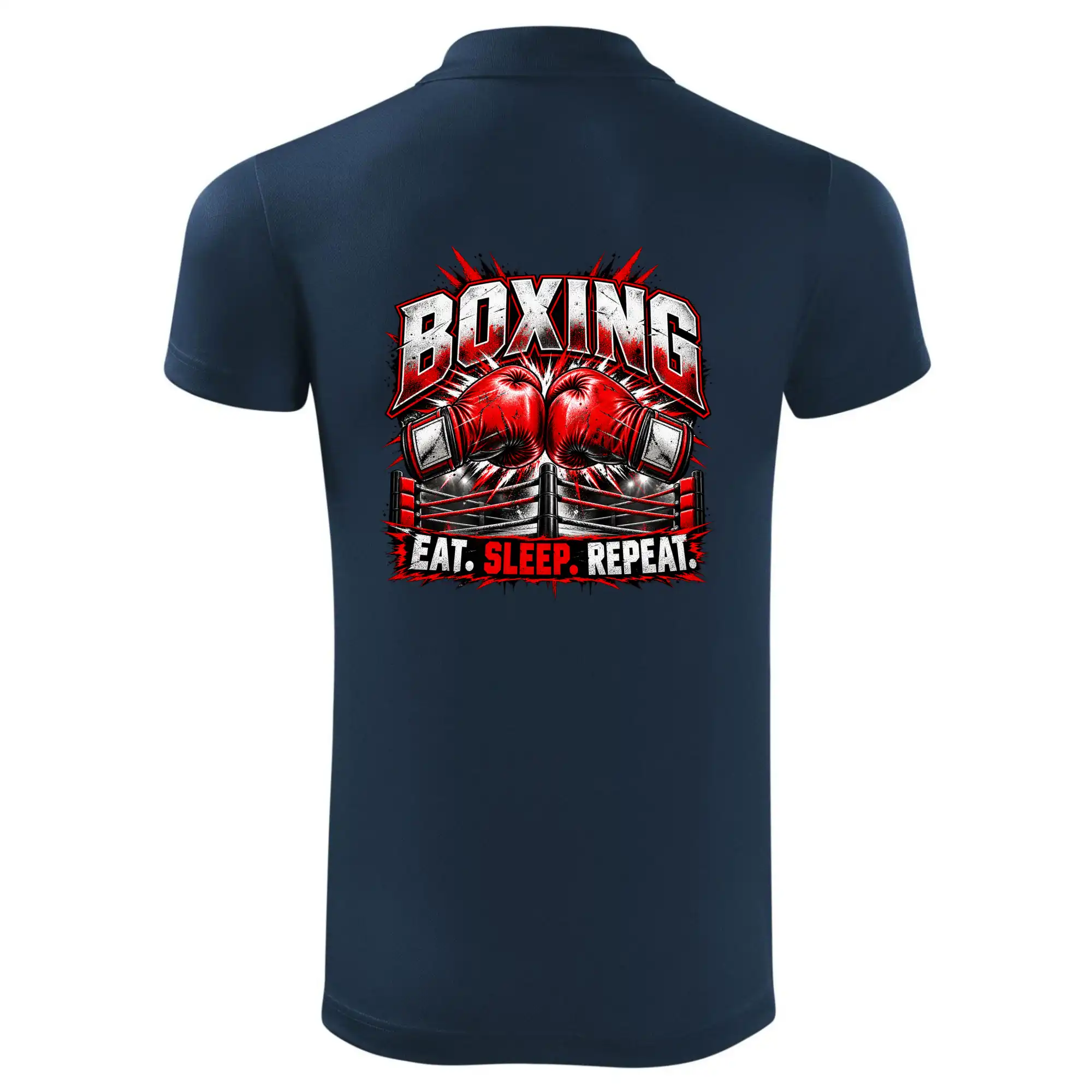 Boxerské rukavice v ringu eat sleep repeat