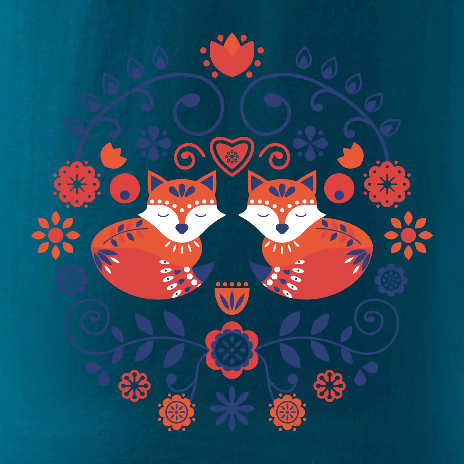 Folklor - dvě lišky