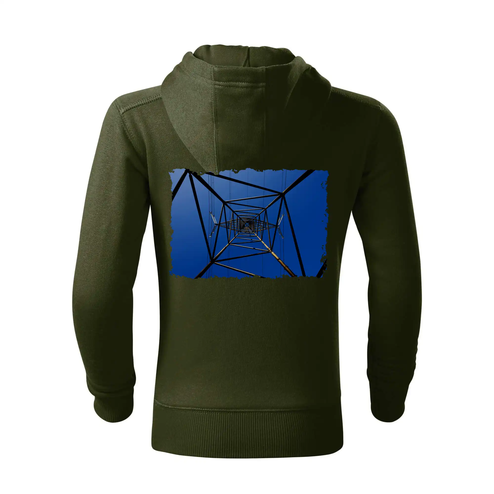 Stožár vysokého napětí zespodu