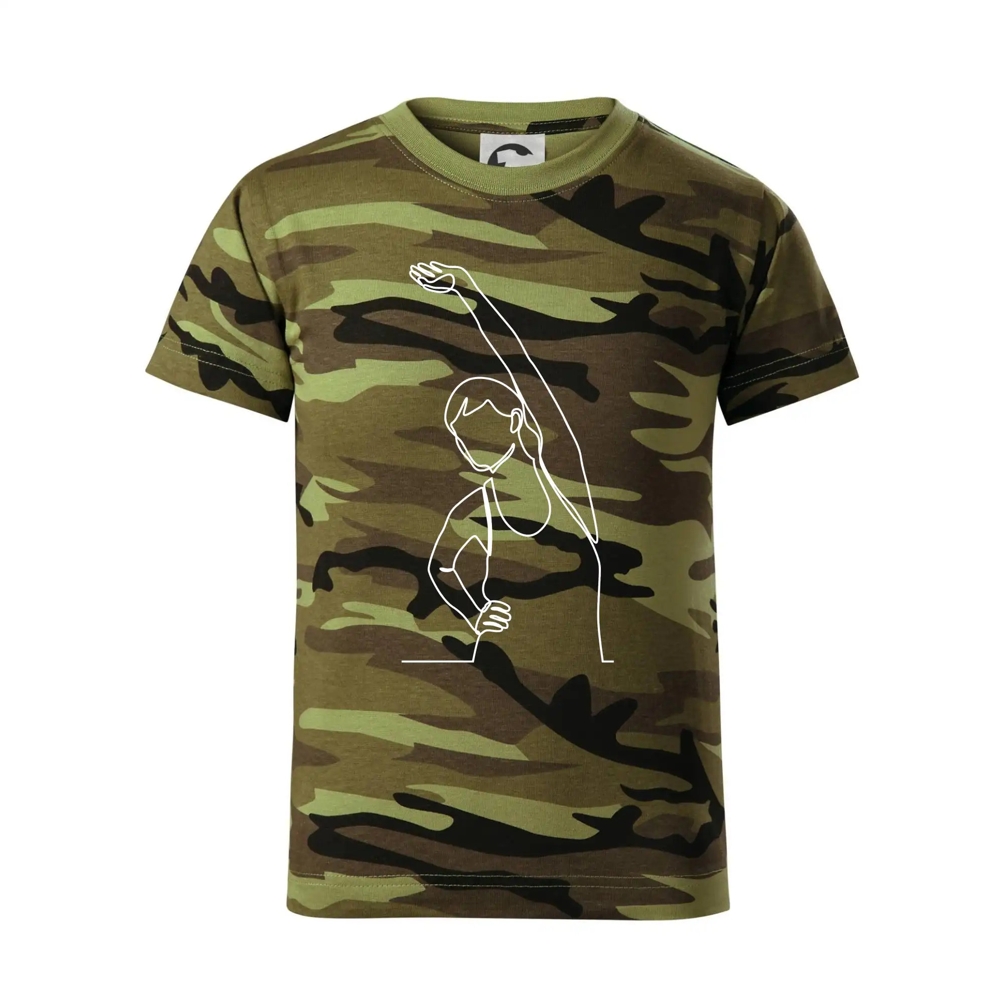 Protahující se žena jedním tahem