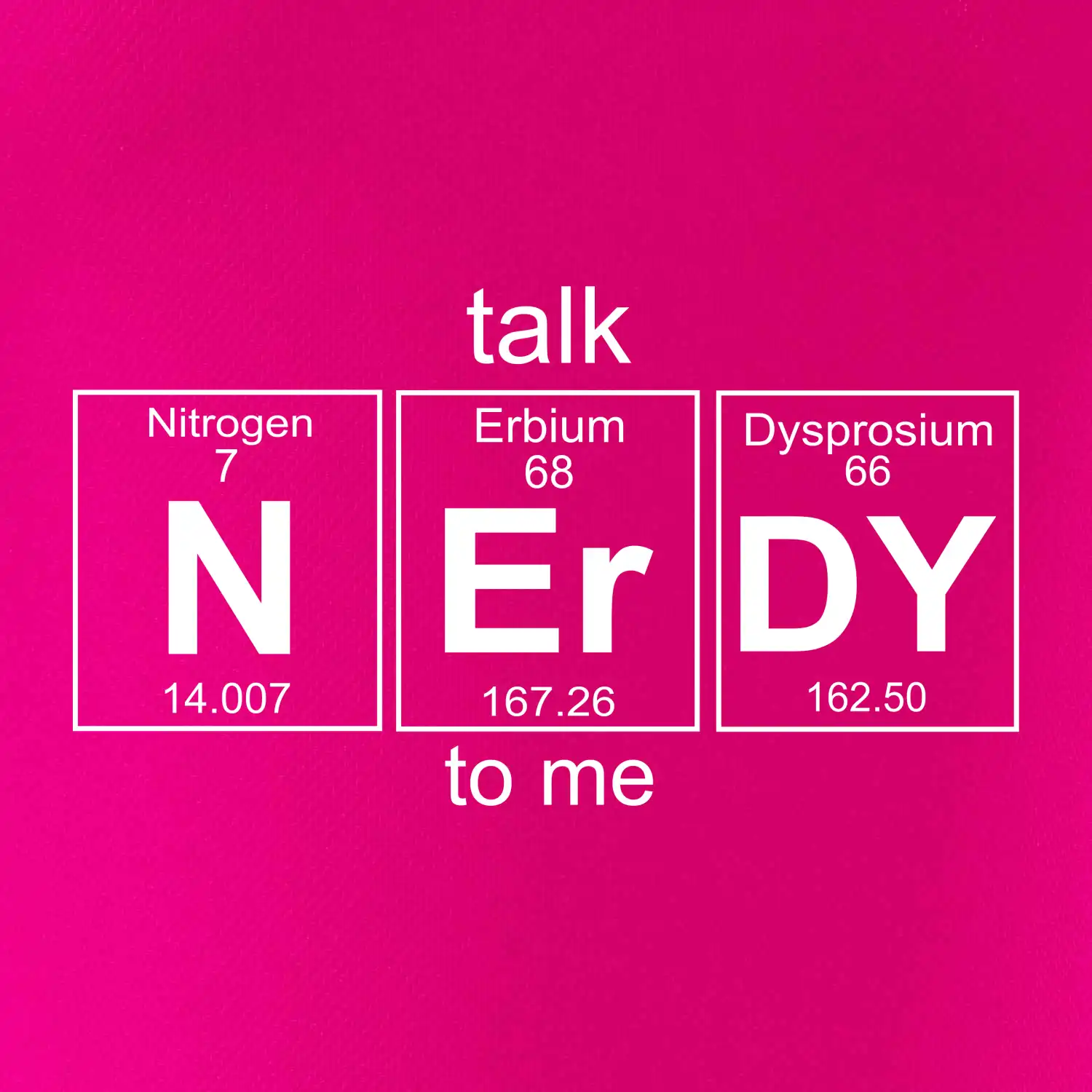 Talk nerdy - periodická tabulka