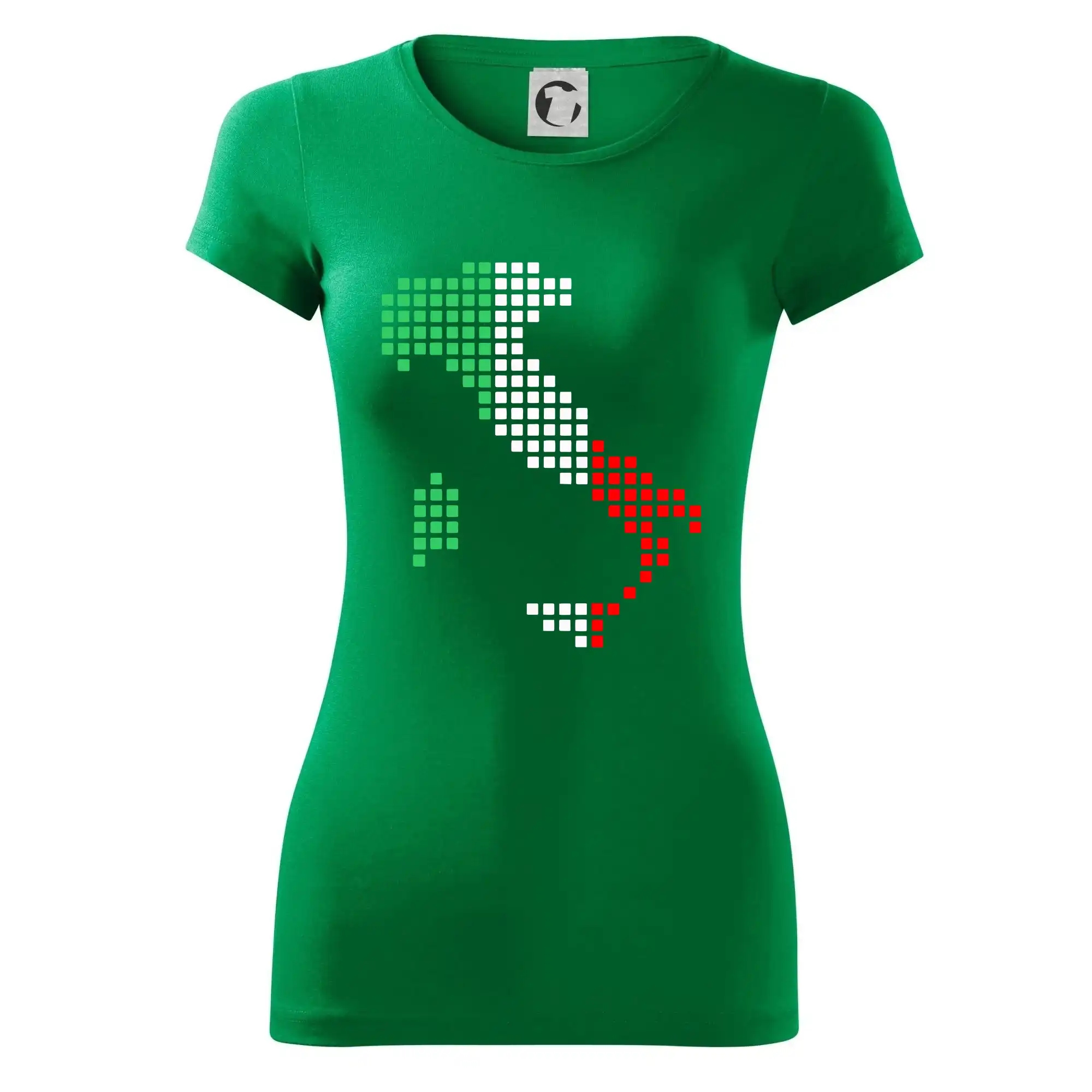 Itálie obrys vlajka