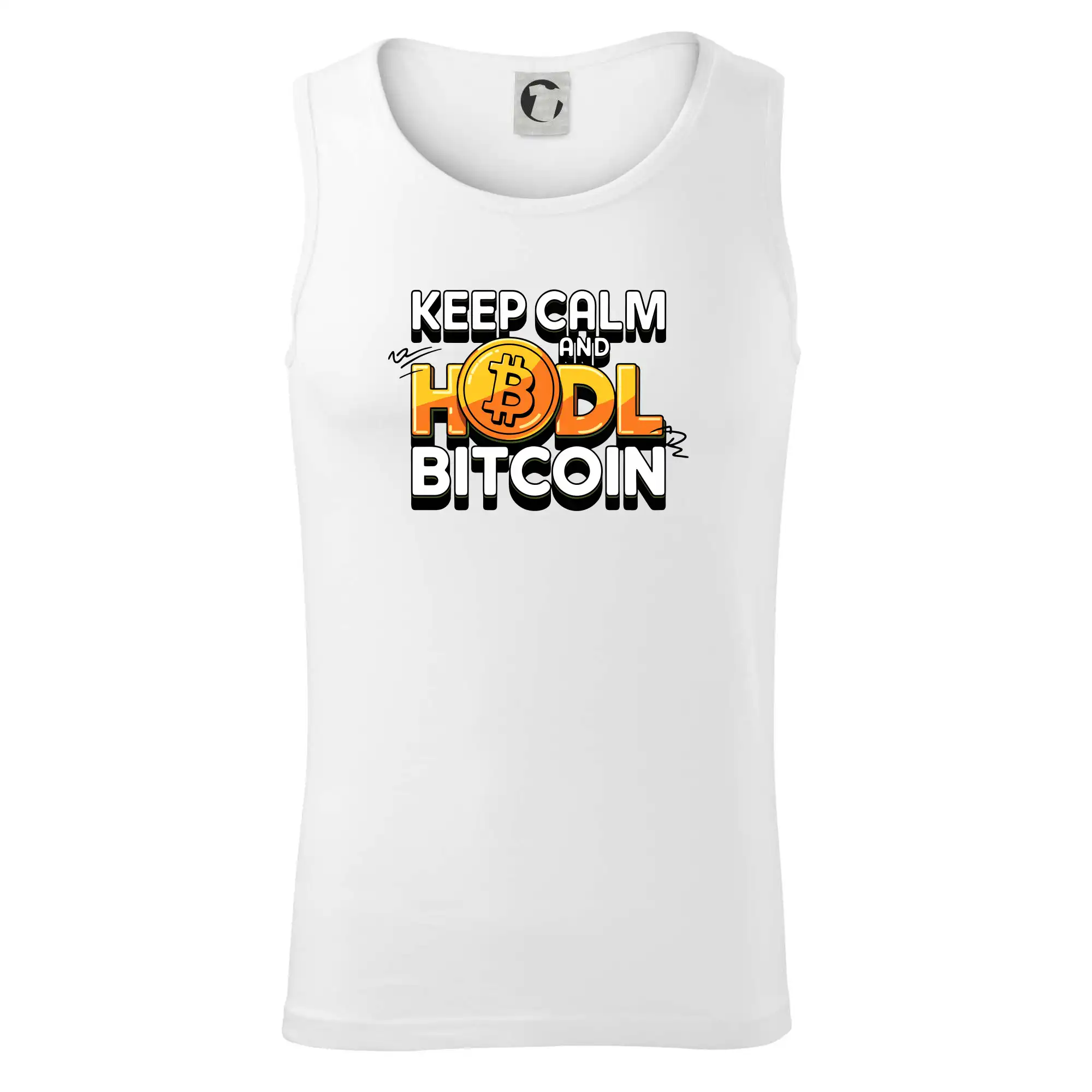 3D nápis Keep Calm and HODL Bitcoin