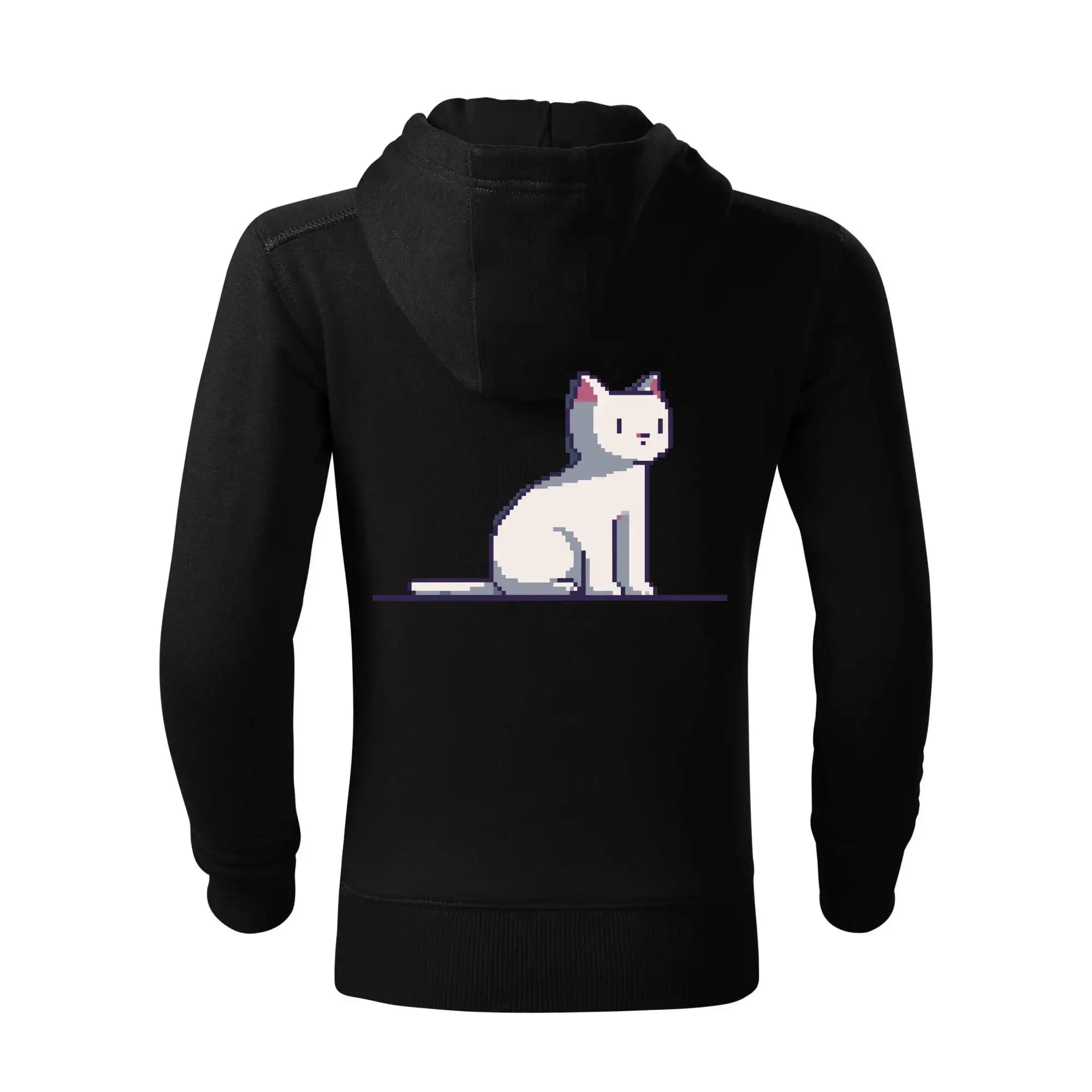 Kočka bílá pixel