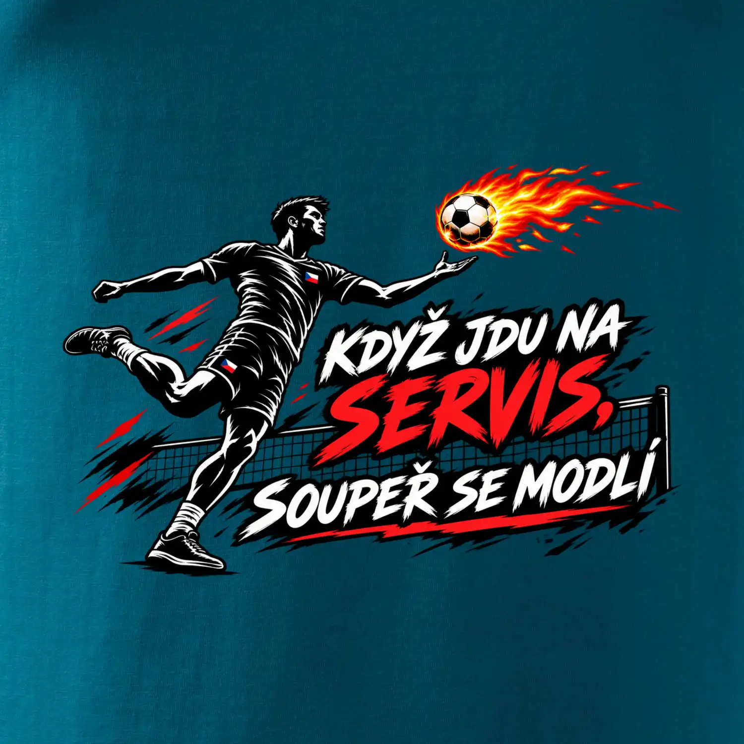 Nohejbalový pekelný servis