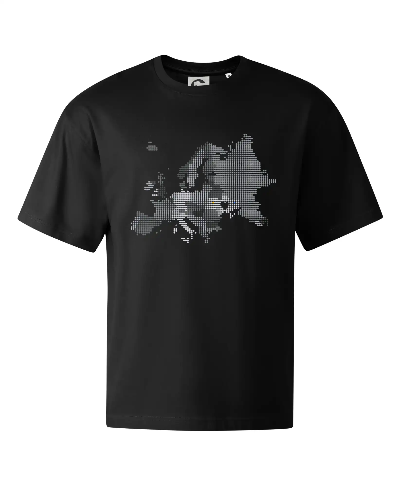 Mapa Evropy - srdce v Ukrajině