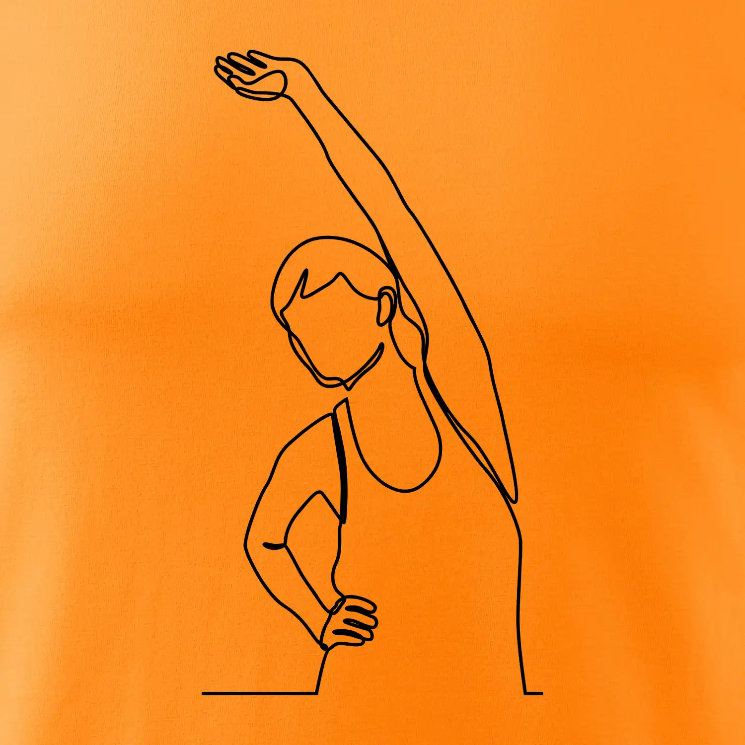 Protahující se žena jedním tahem