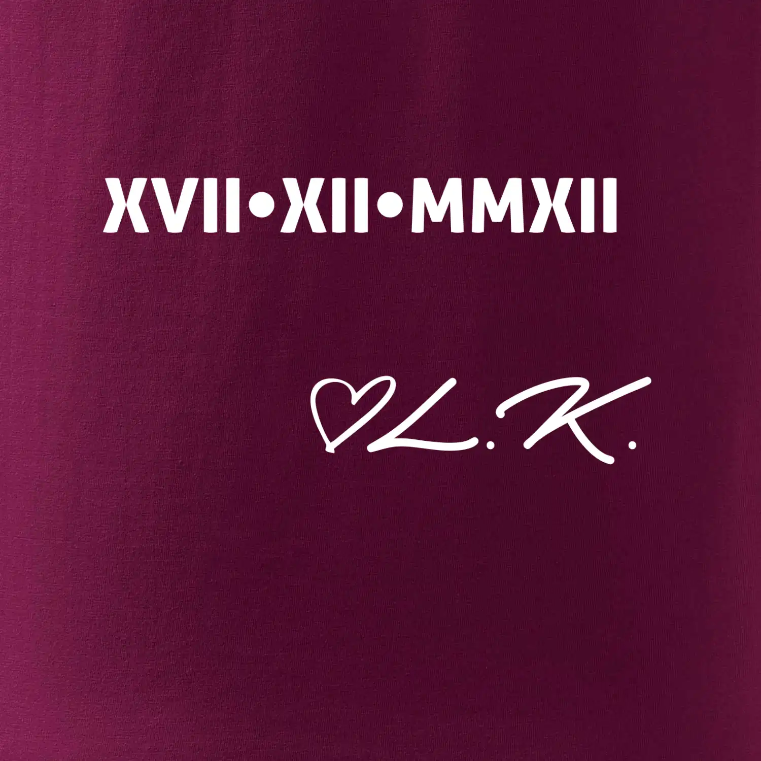 Datum výročí a iniciály