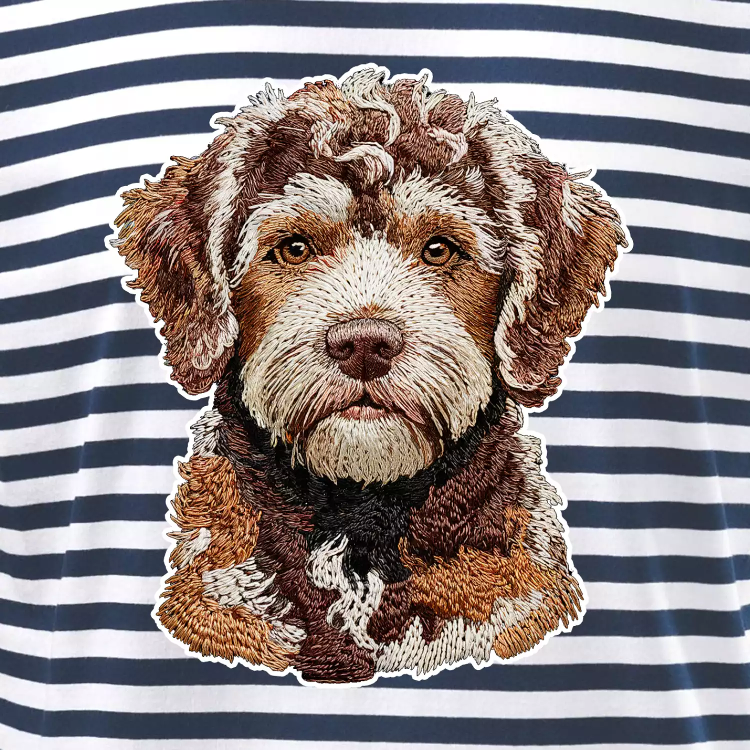Lagotto romagnolo vyšívaná hlava na prsu