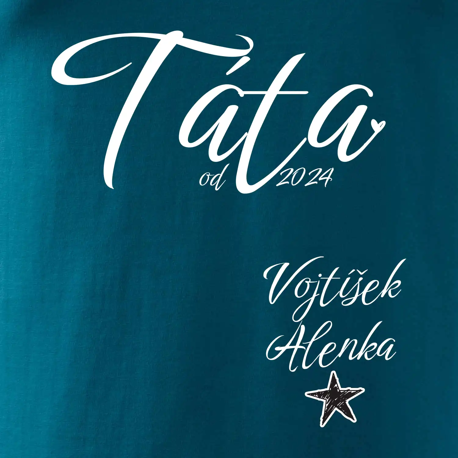 Táta od roku + jména dětí dole vlevo
