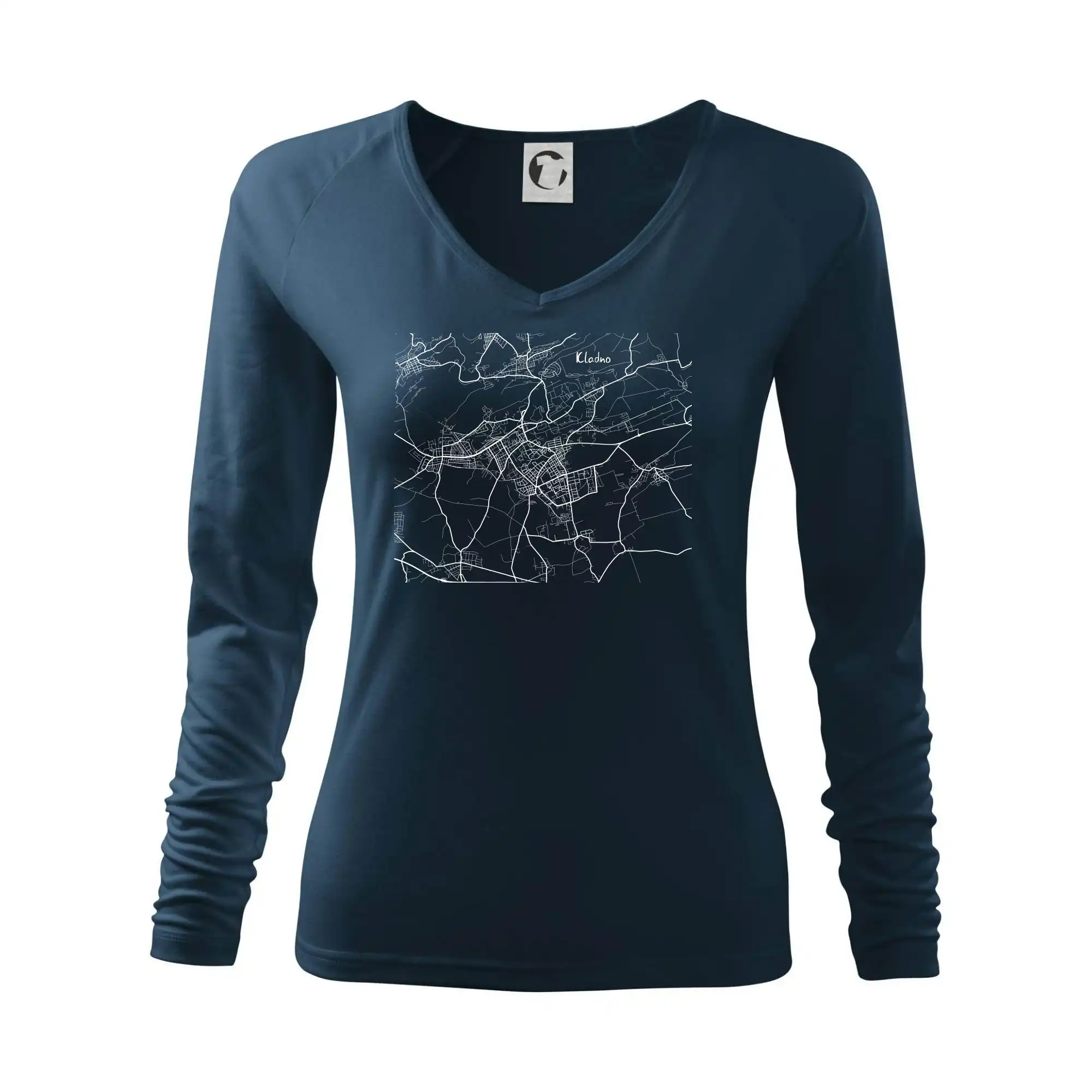 Černobílá mapa Kladno