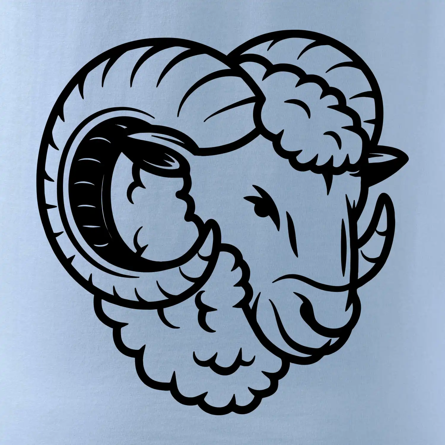 Černá Hlava berana obrys