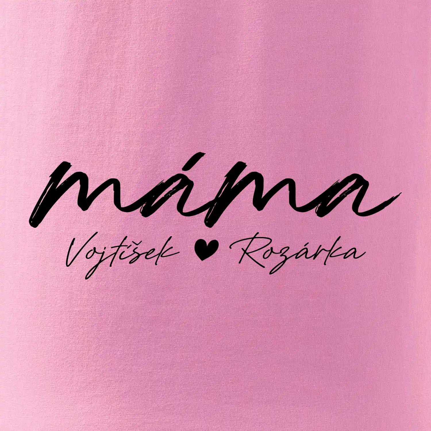 Triko máma psací se jmény dětí