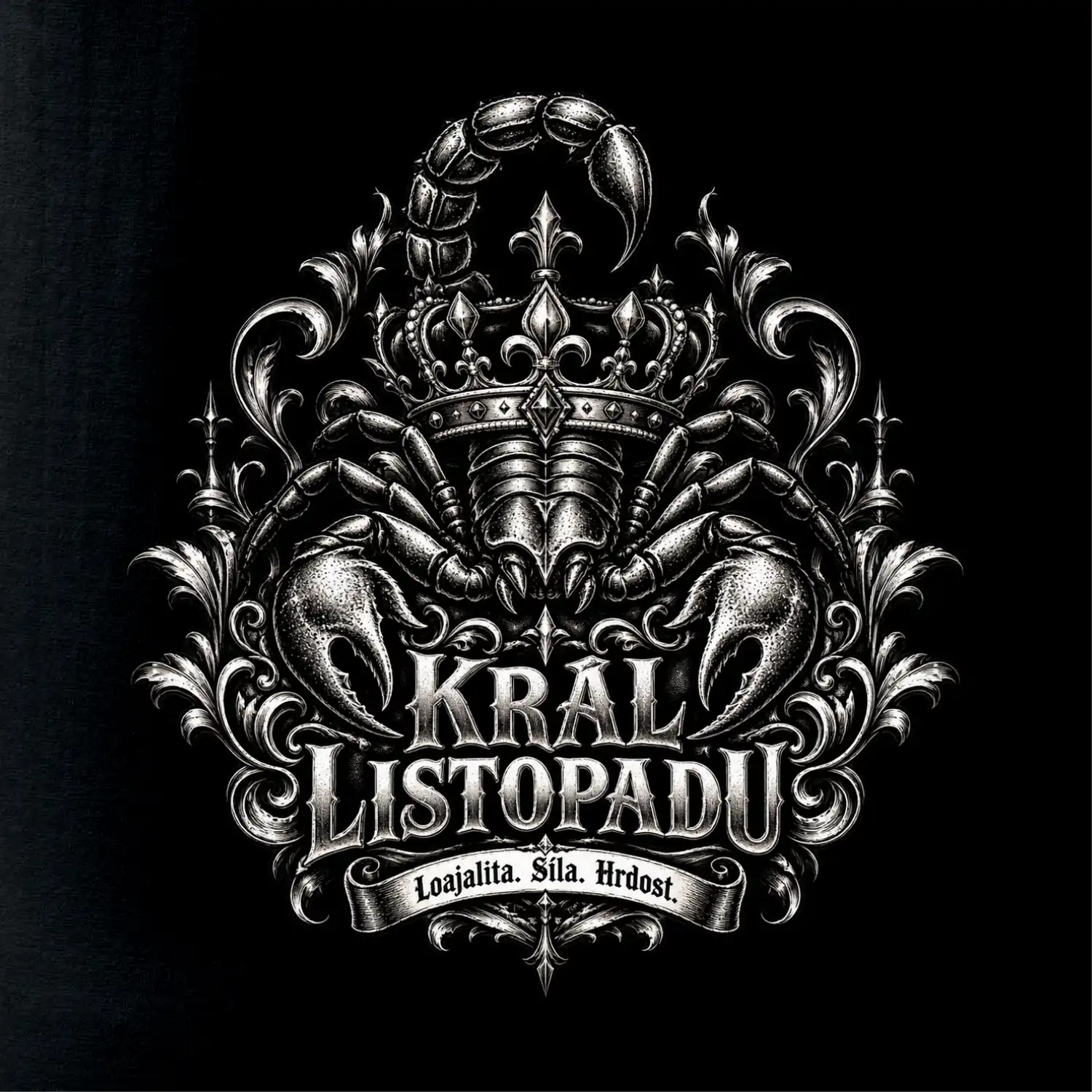 Král listopadu královský štír a koruna