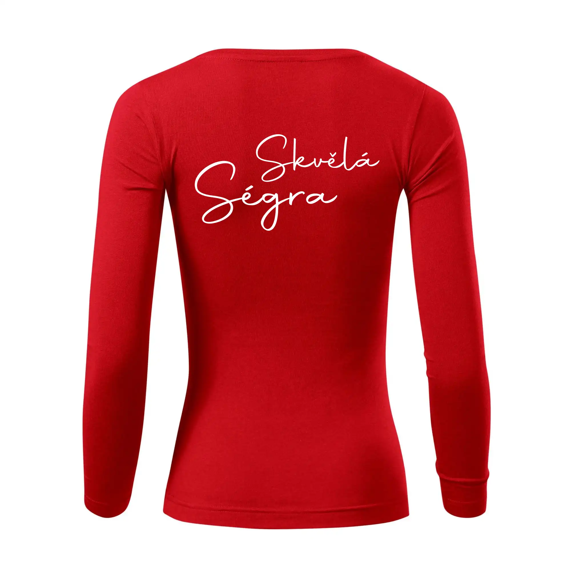 Skvělá ségra - nápis na zádech