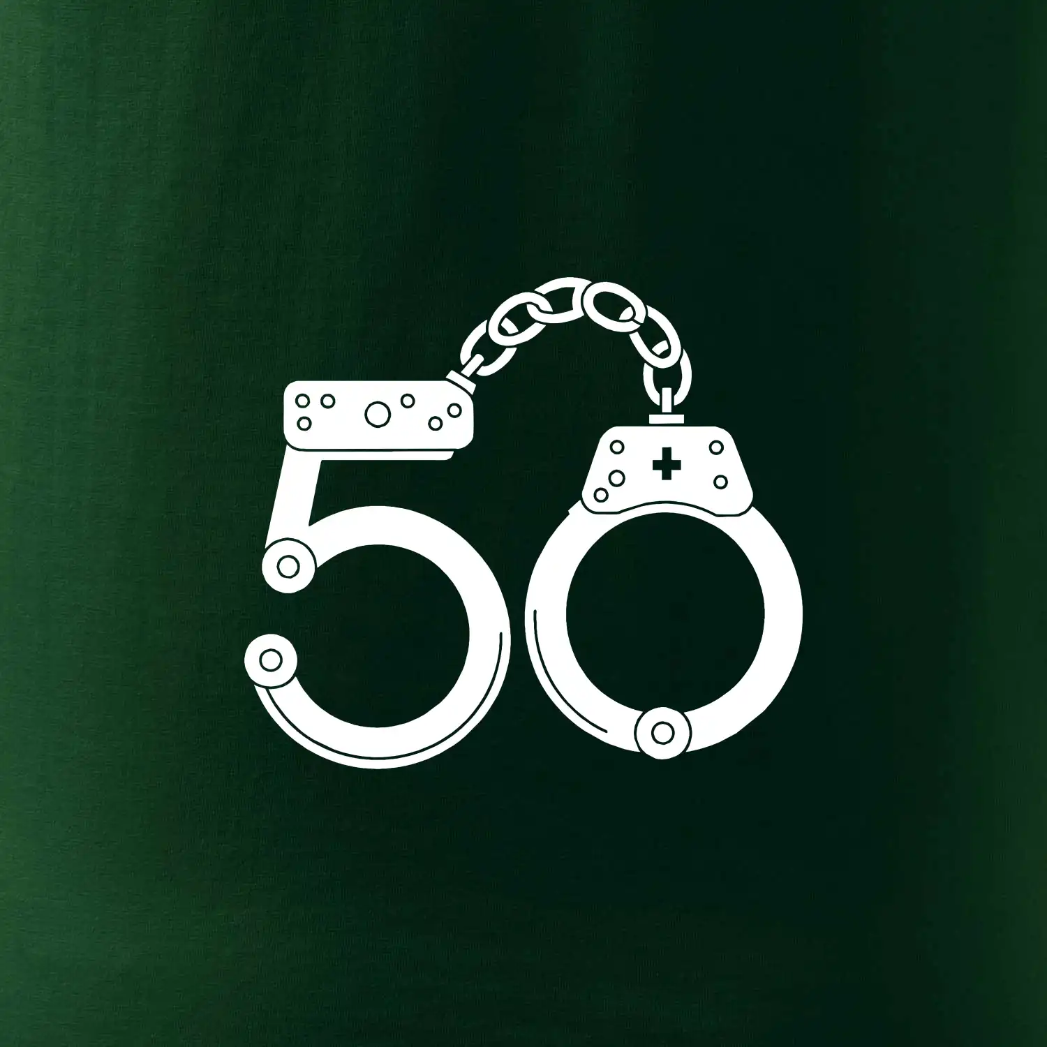 Narozeninové tričko pro policajta - pouta 50