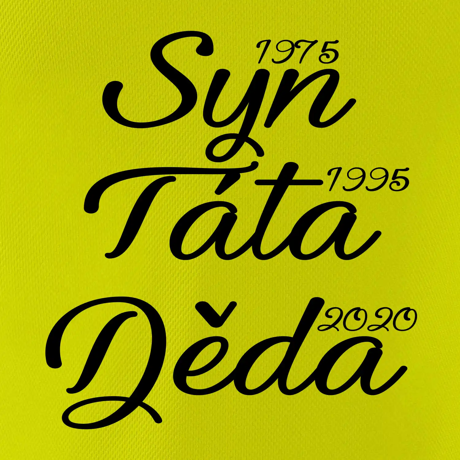 Syn, táta děda - vaše ročníky
