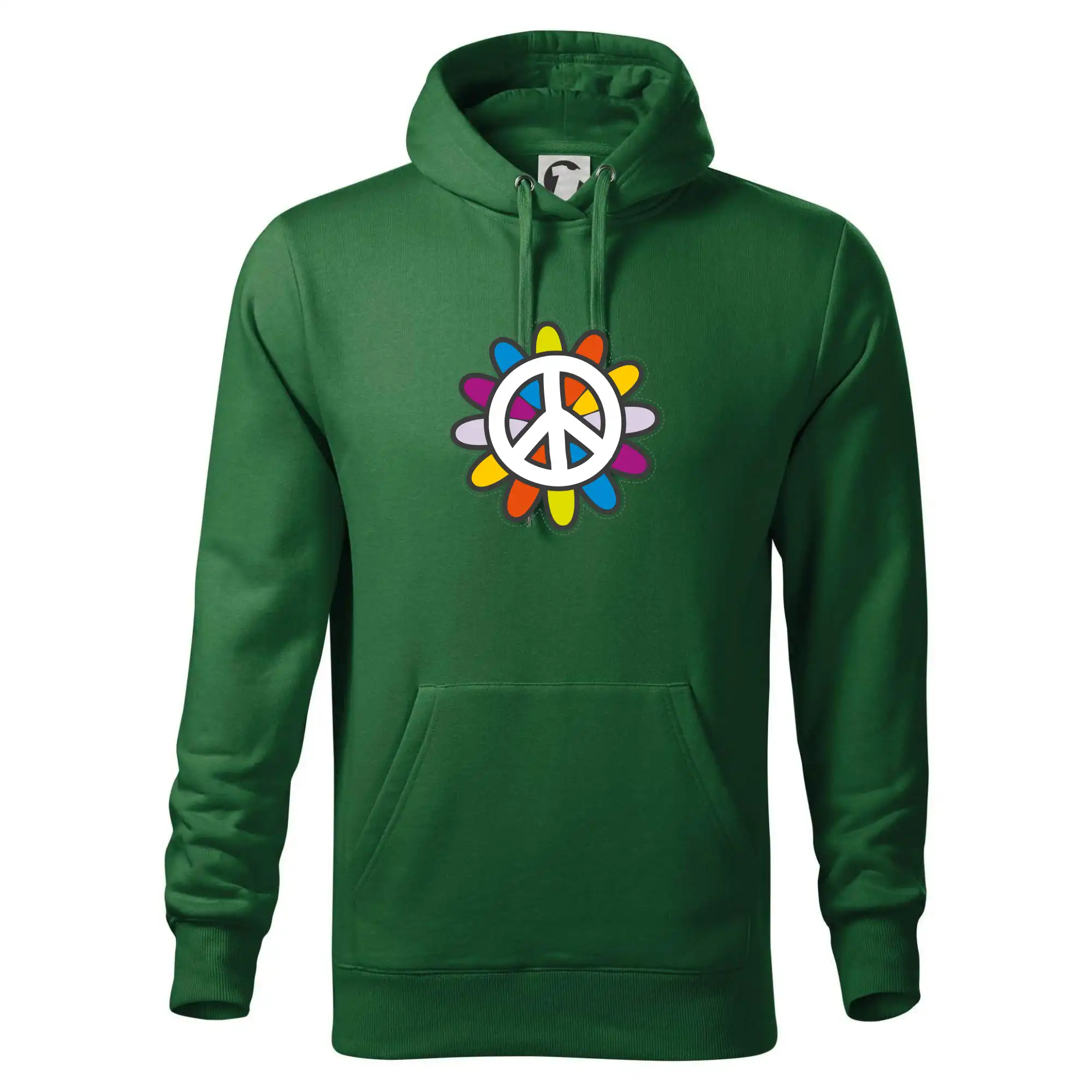 Peace symbol s kreslenou květinou