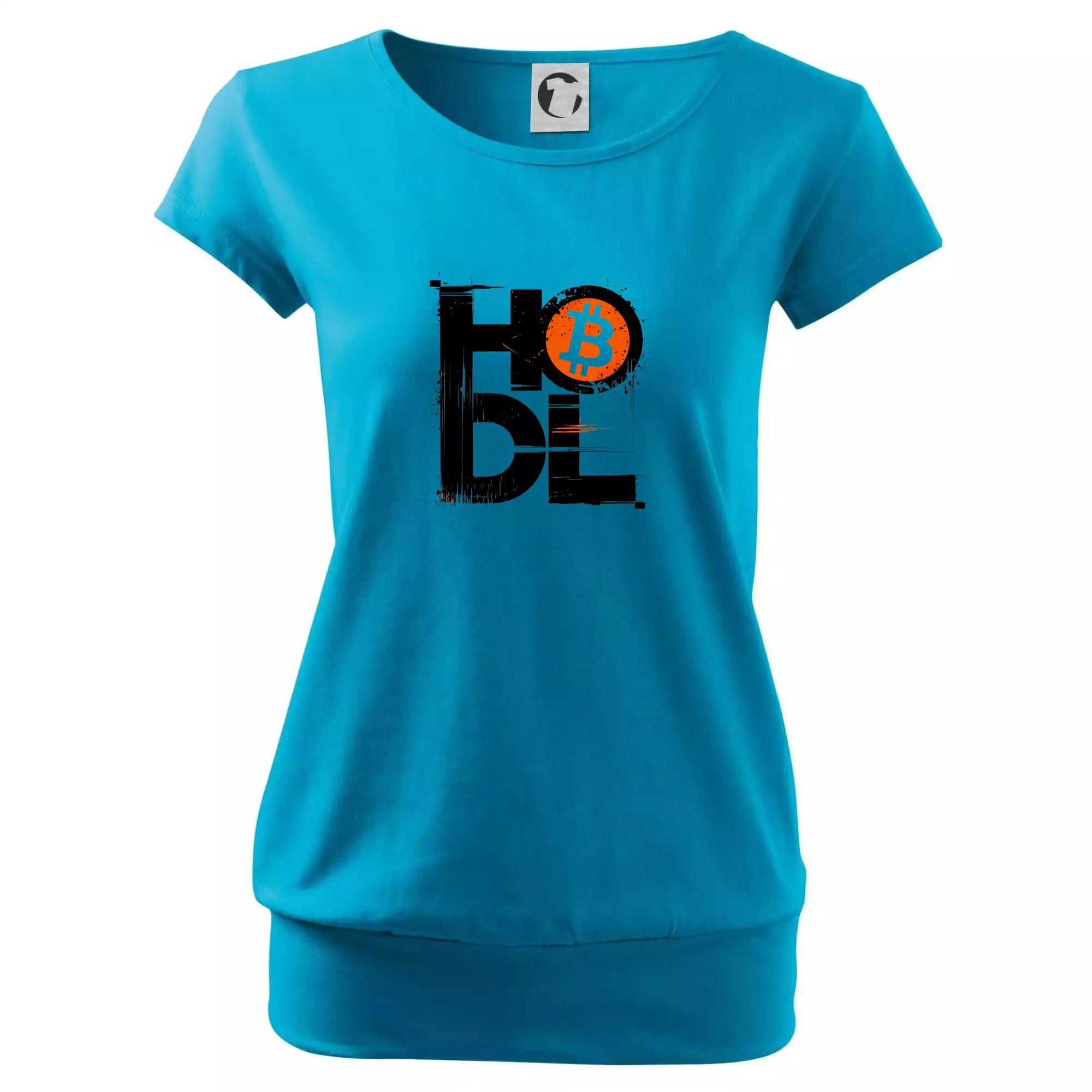 Hodl velký nápis a logo BTC