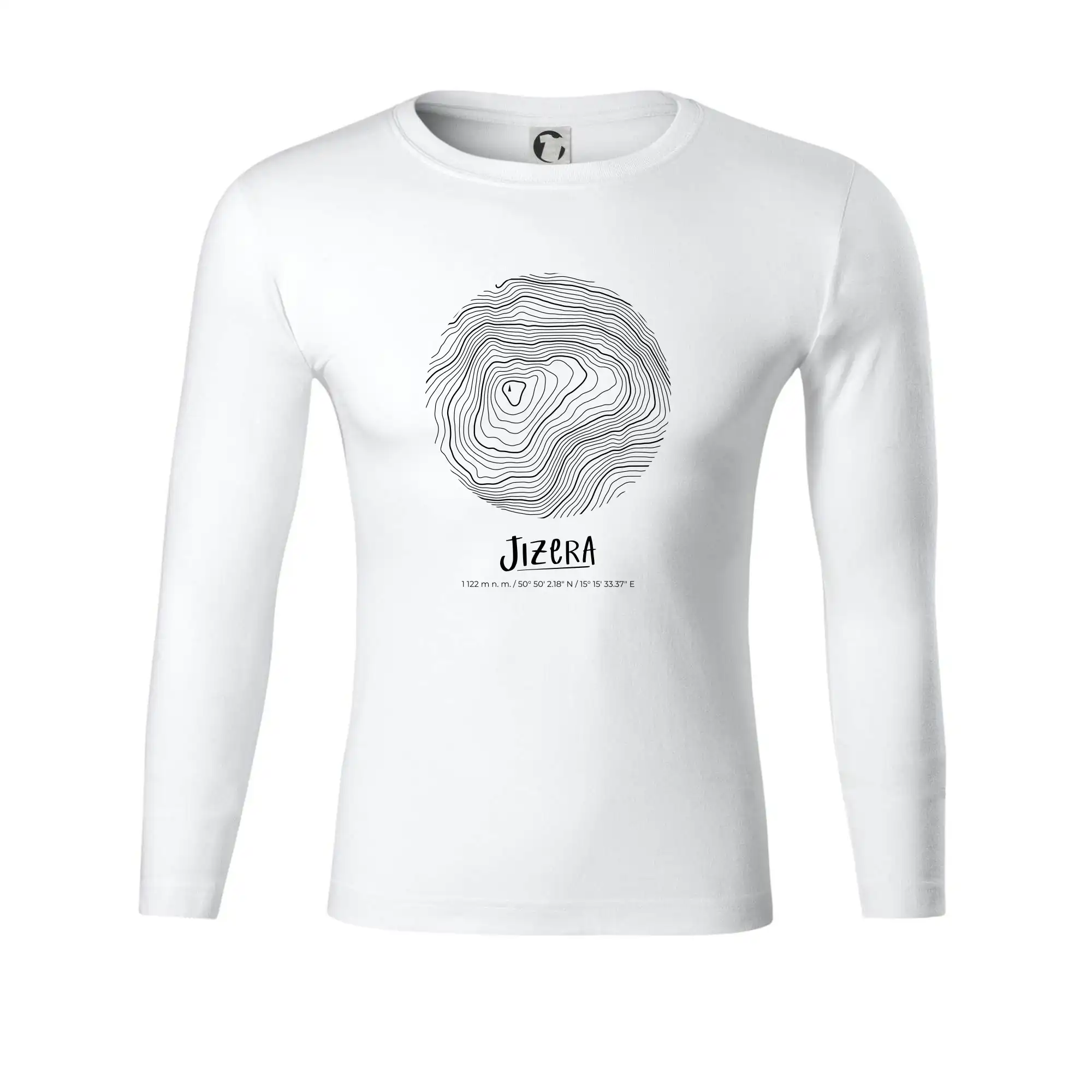 Jizera - vrstevnice v kruhu