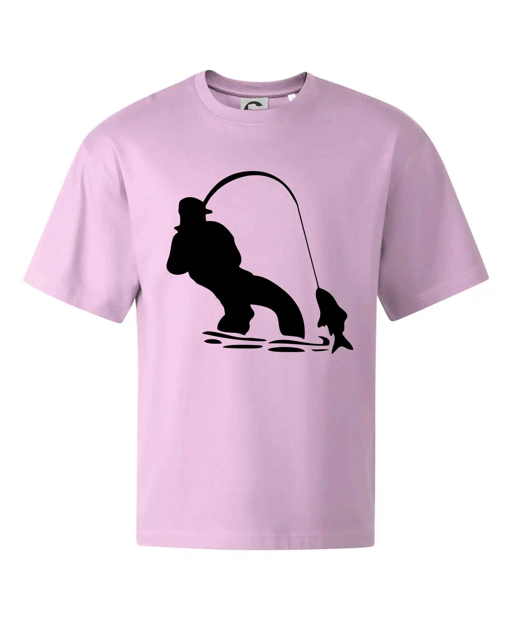 Rybář tahající rybu