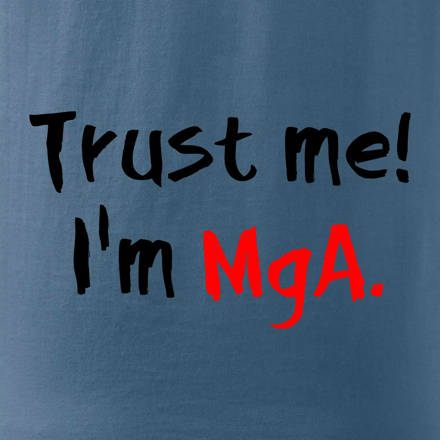 Trust me I´m  MgA. / Věř mi jsem MgA.