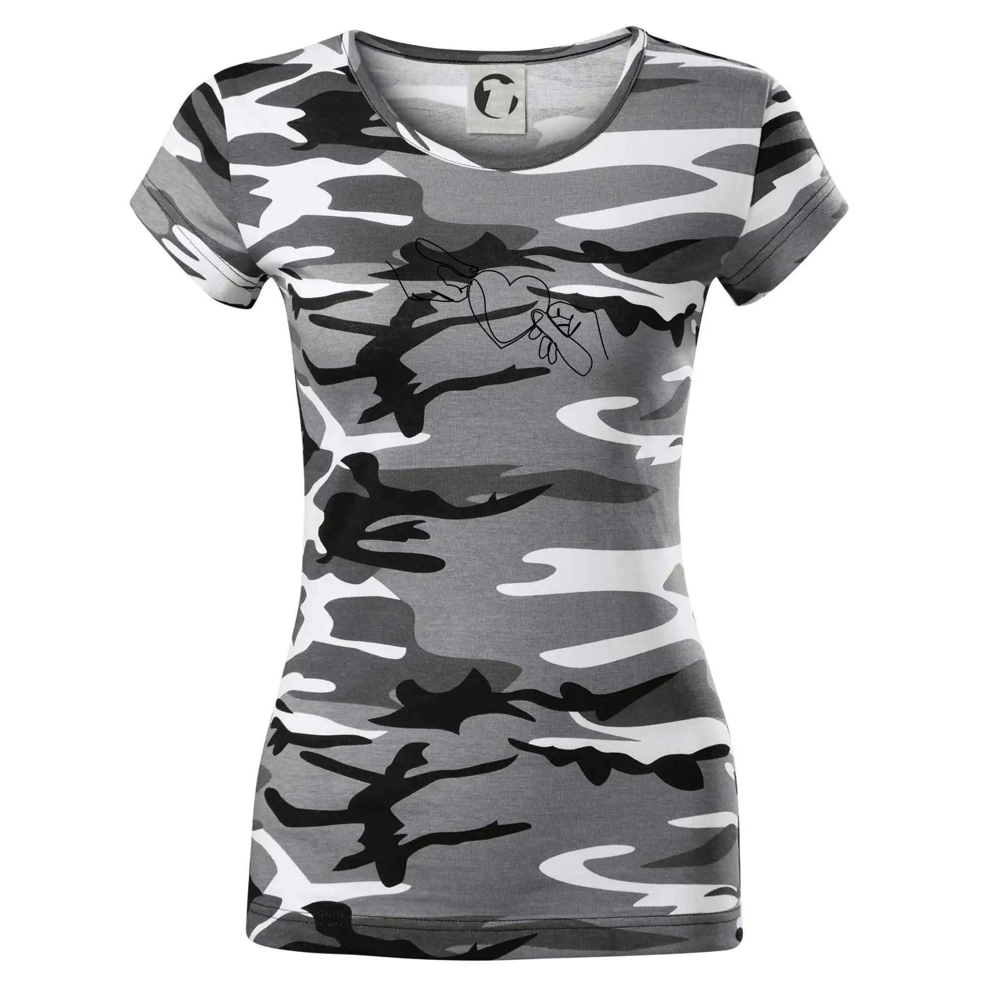 Dvě ruce a srdce jedním tahem