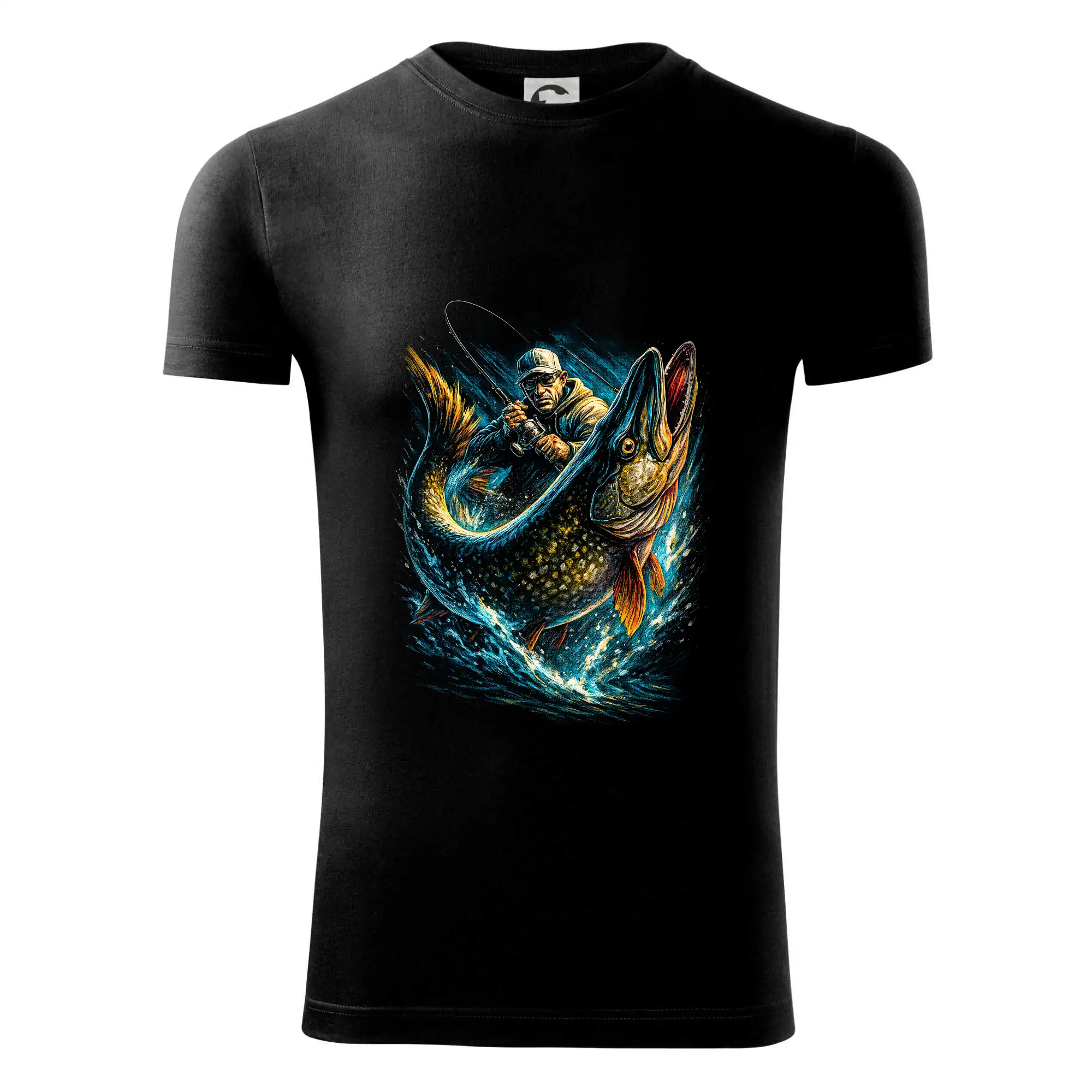 Rybář a obří ryba