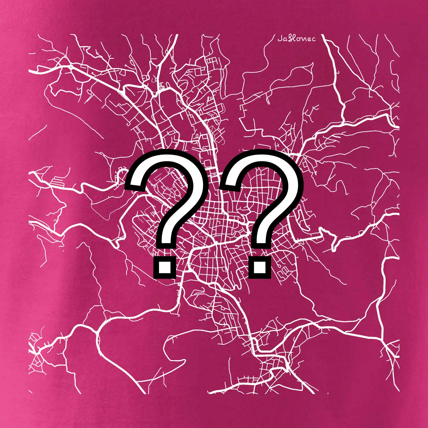 Mapy měst černobílé - Vaše město