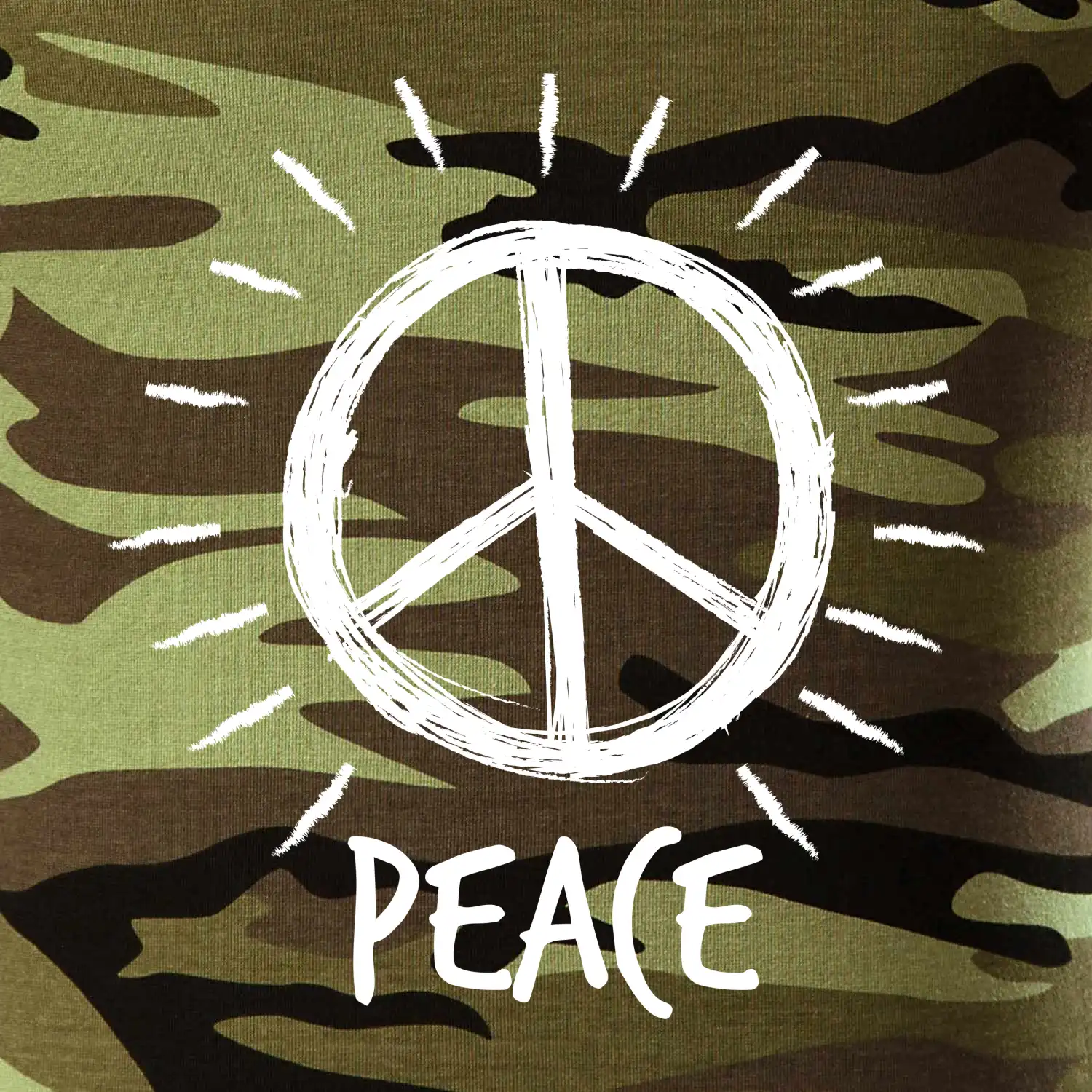 Peace symbol černobílý