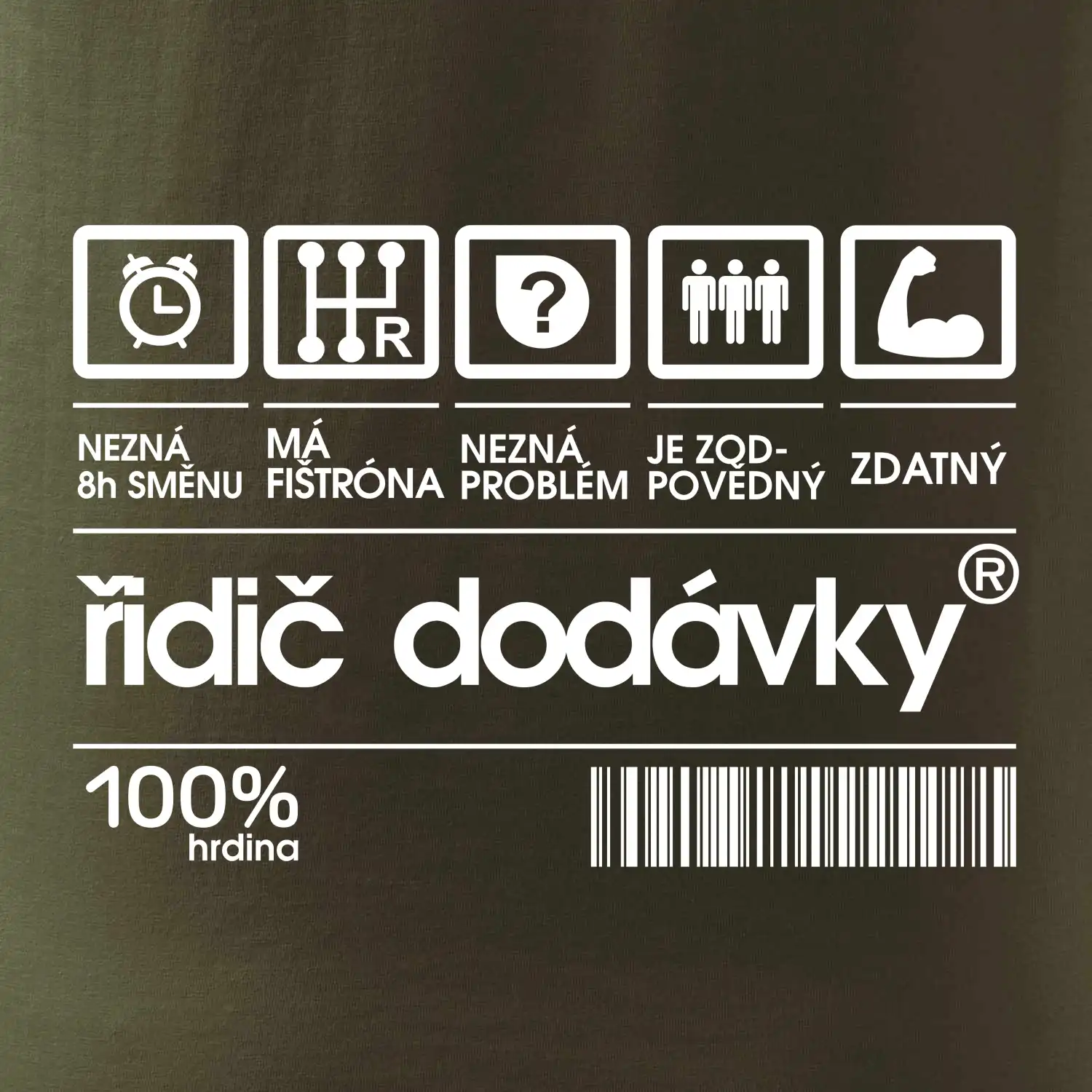 Čárový kód - řidič dodávky