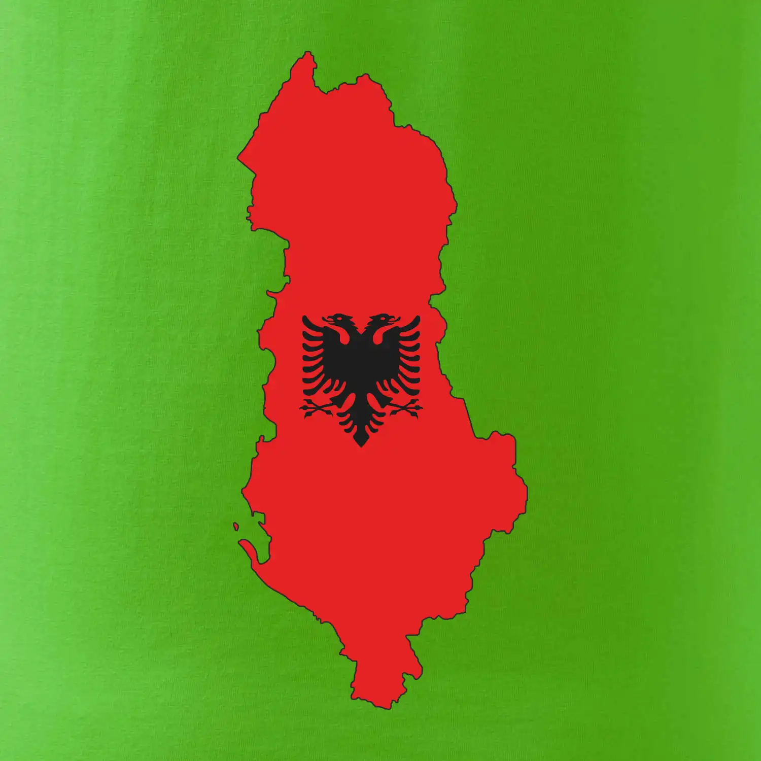 Albánie mapa a znak