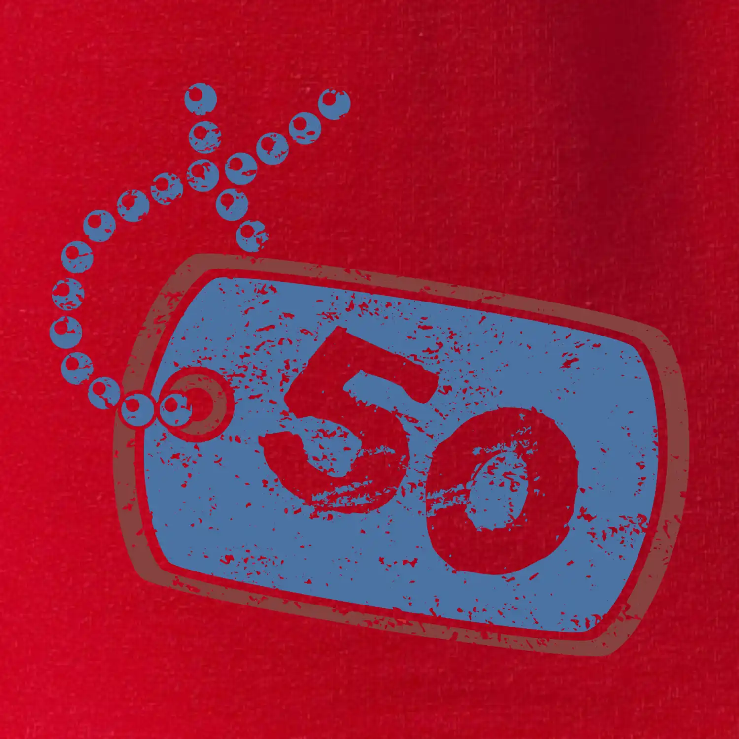 50 na krku štítek