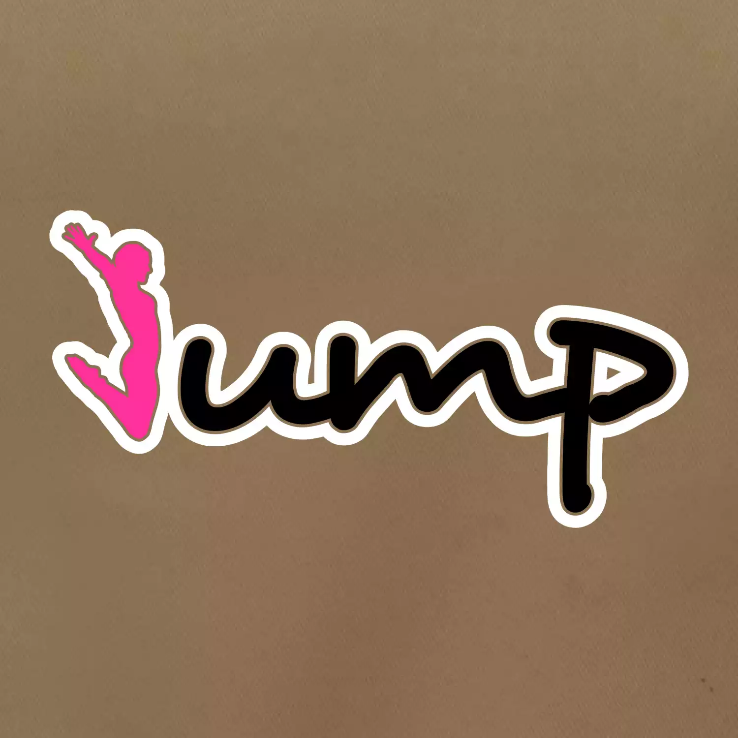 Jump - nápis a panáček