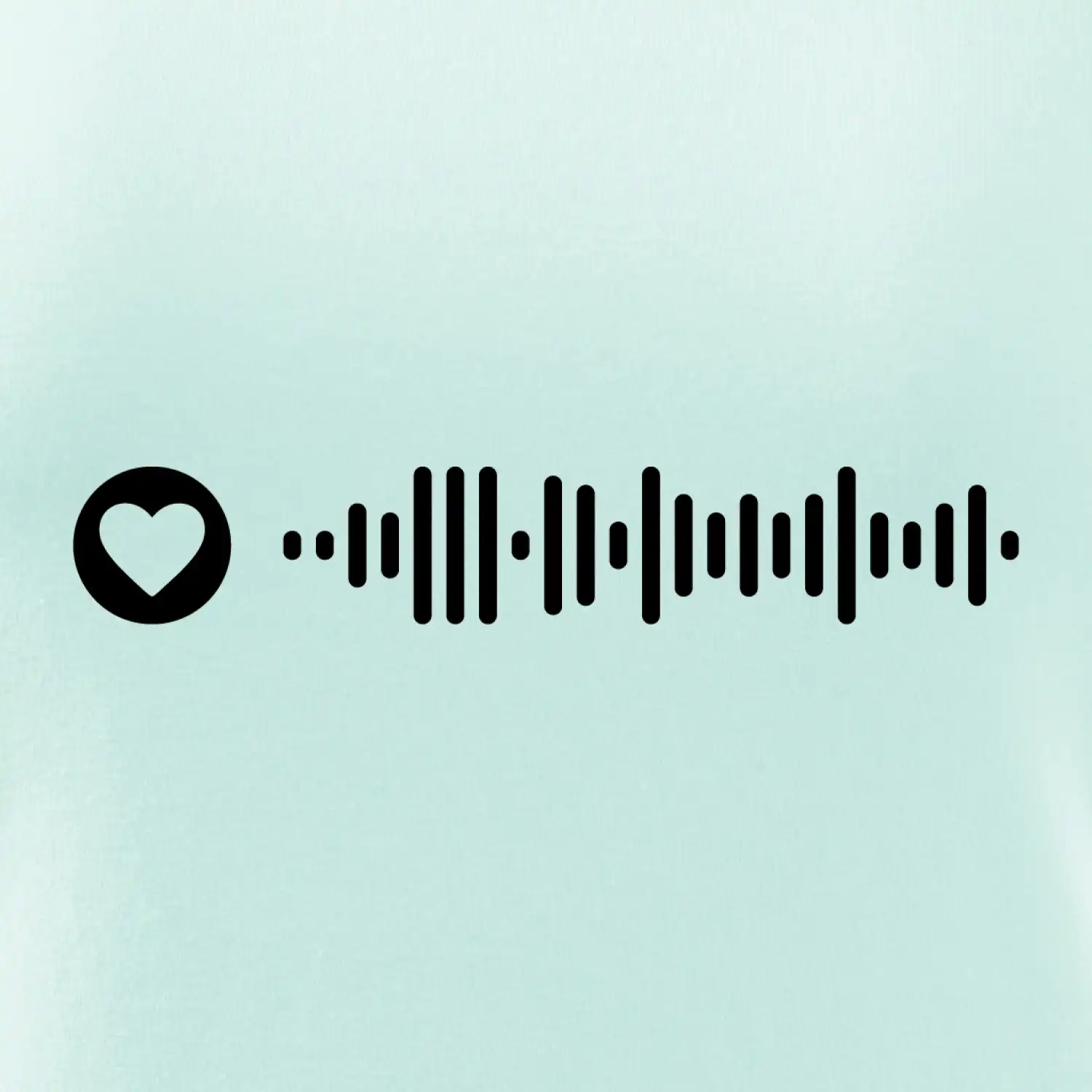 Zamilovaný Spotify kód na prsu