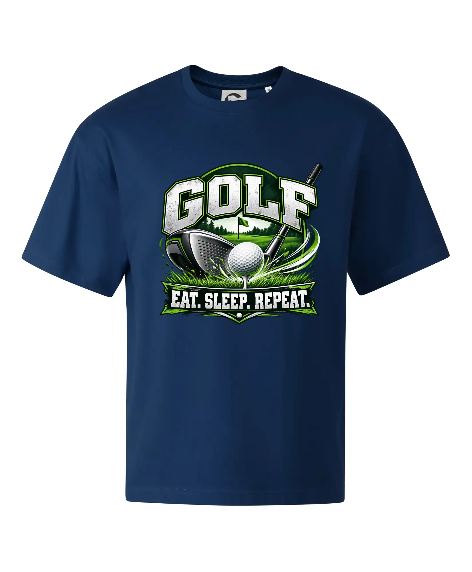 Golfová hůl s míčkem eat sleep repeat